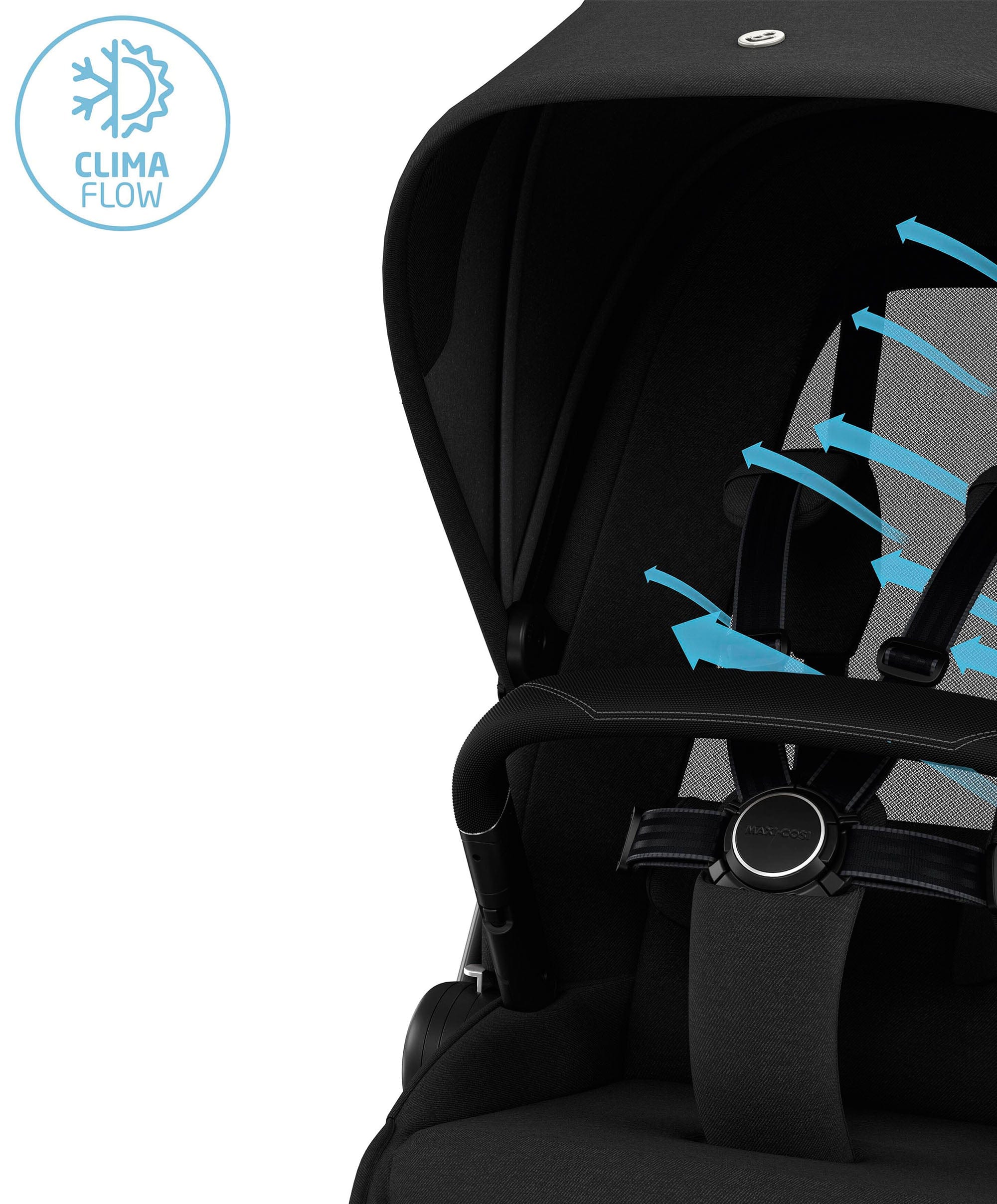 Maxi-Cosi Fame Premium Pushchair Bundle with Pebble 360 Pro 2 Car Seat & Base – Black with Black Wheels - Image 8