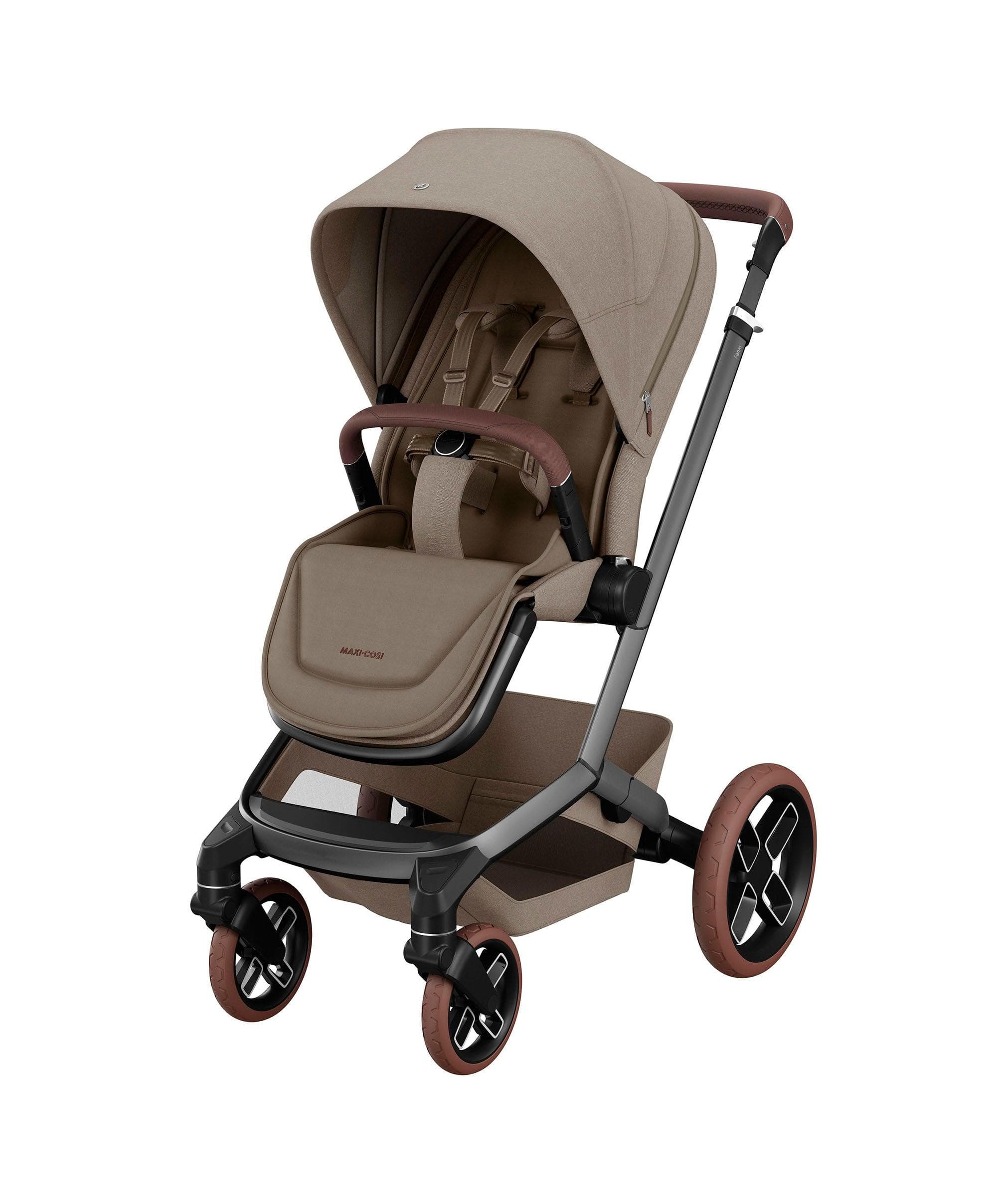Maxi-Cosi Fame Pushchair Bundle with Pebble 360 Pro² Car Seat (9 Pieces)- Truffle with Brown Wheels - Image 3