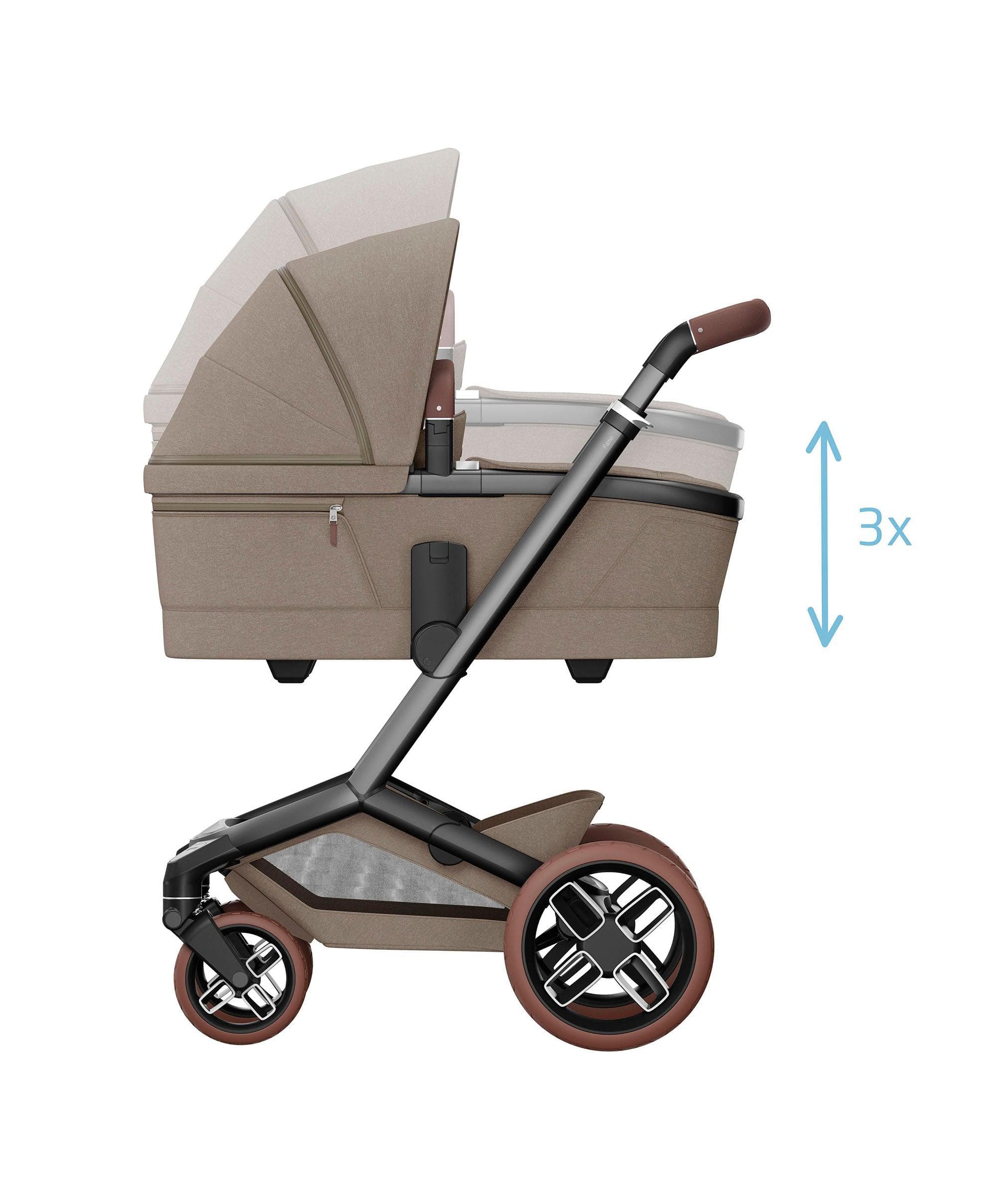 Maxi-Cosi Fame Pushchair Bundle with Pebble 360 Pro² Car Seat (9 Pieces)- Truffle with Brown Wheels - Image 8