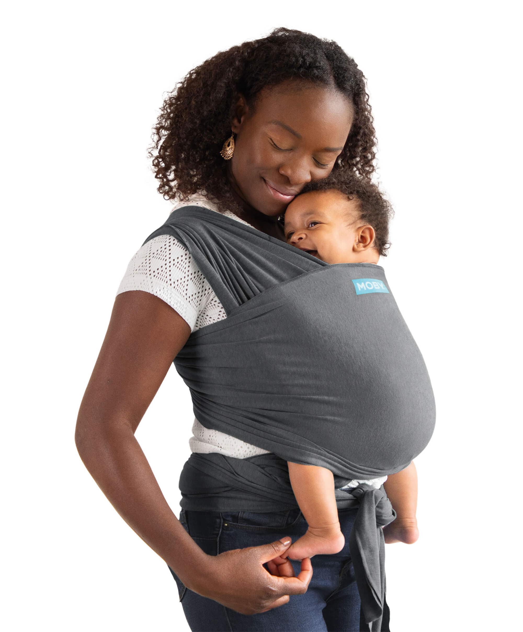 Moby Elements Wrap Baby Carrier - Asphalt - Image 6