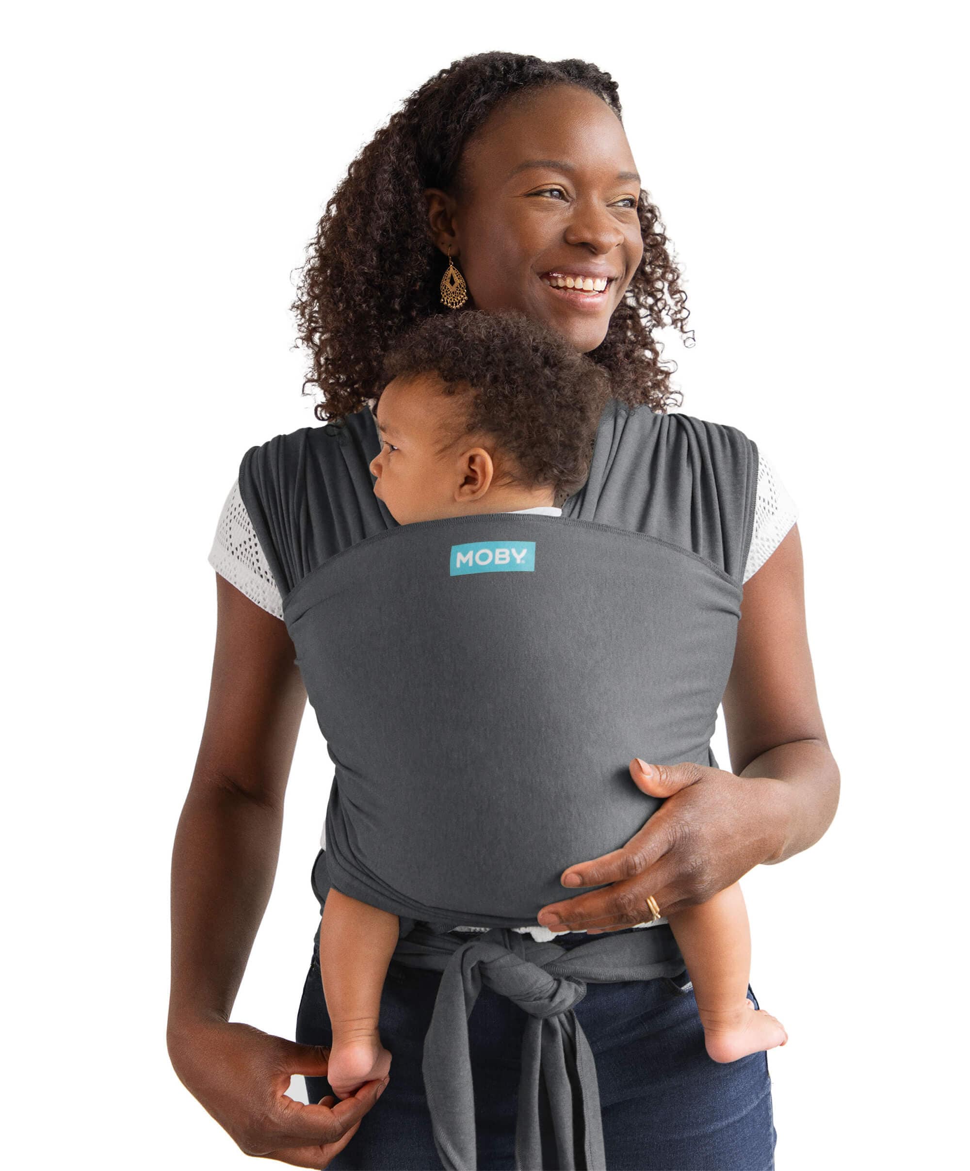 Moby Elements Wrap Baby Carrier - Asphalt - Image 7