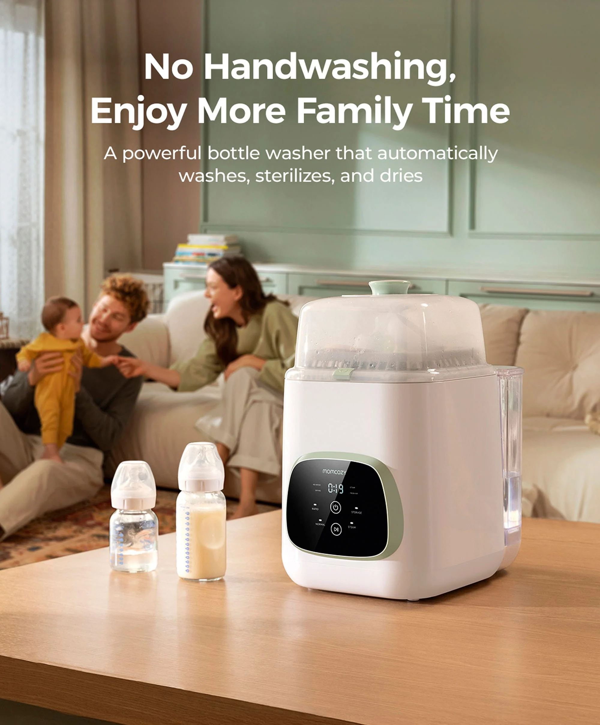 Momcozy KleanPal Pro Baby Bottle Washer - Sterilizer - Image 5
