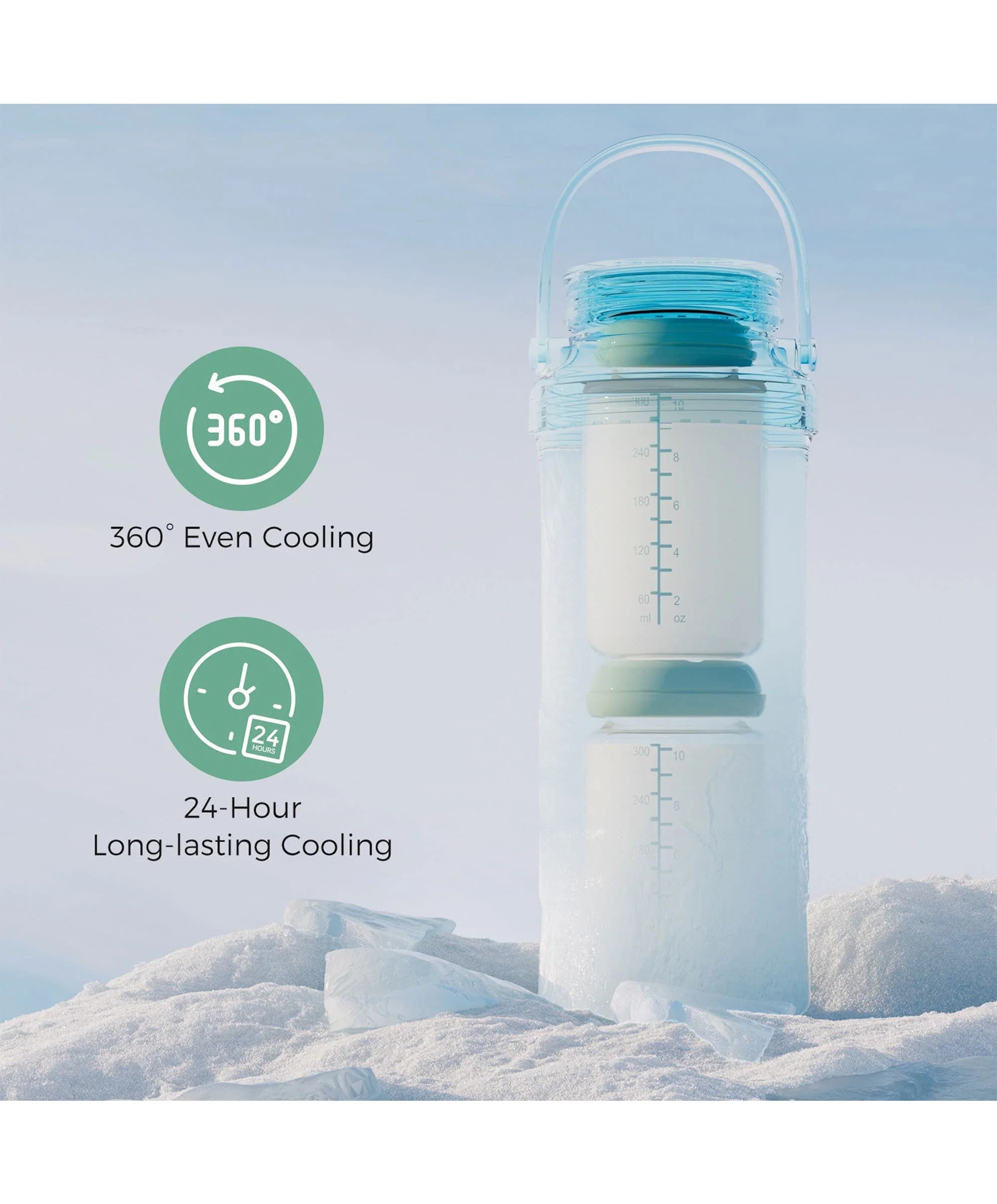 Momcozy Portable Breast Milk Cooler - Green - Image 3