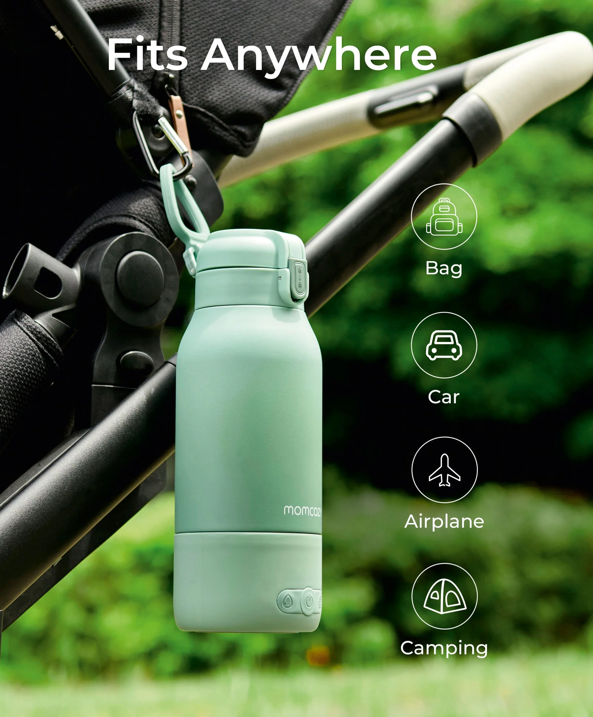 Momcozy Portable Milk Warmer for Travel - Green - Image 5