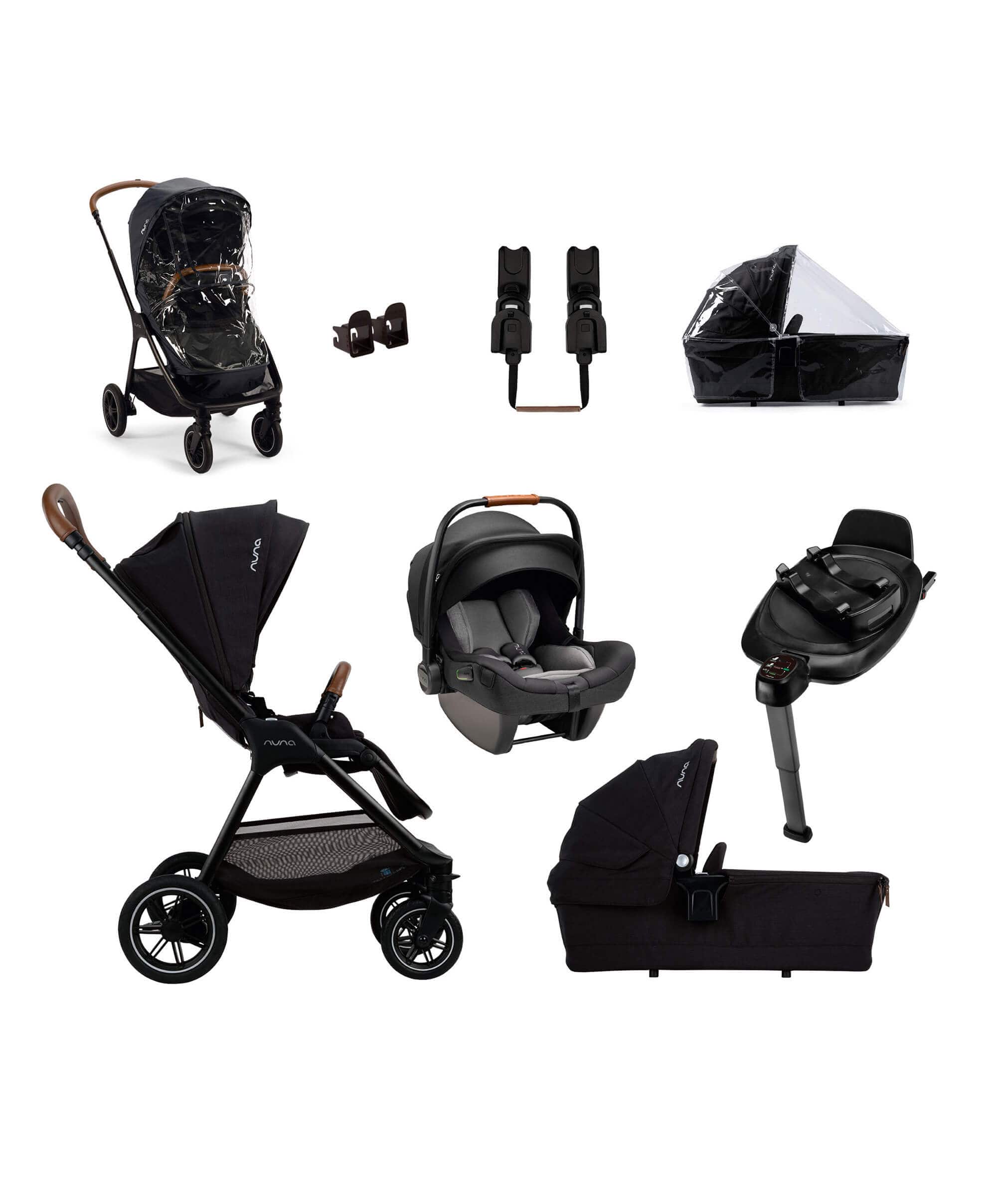 Nuna TRIV Next Pushchair 4 Piece Bundle inc. PIPA Next Car Seat - Caviar - Image 15