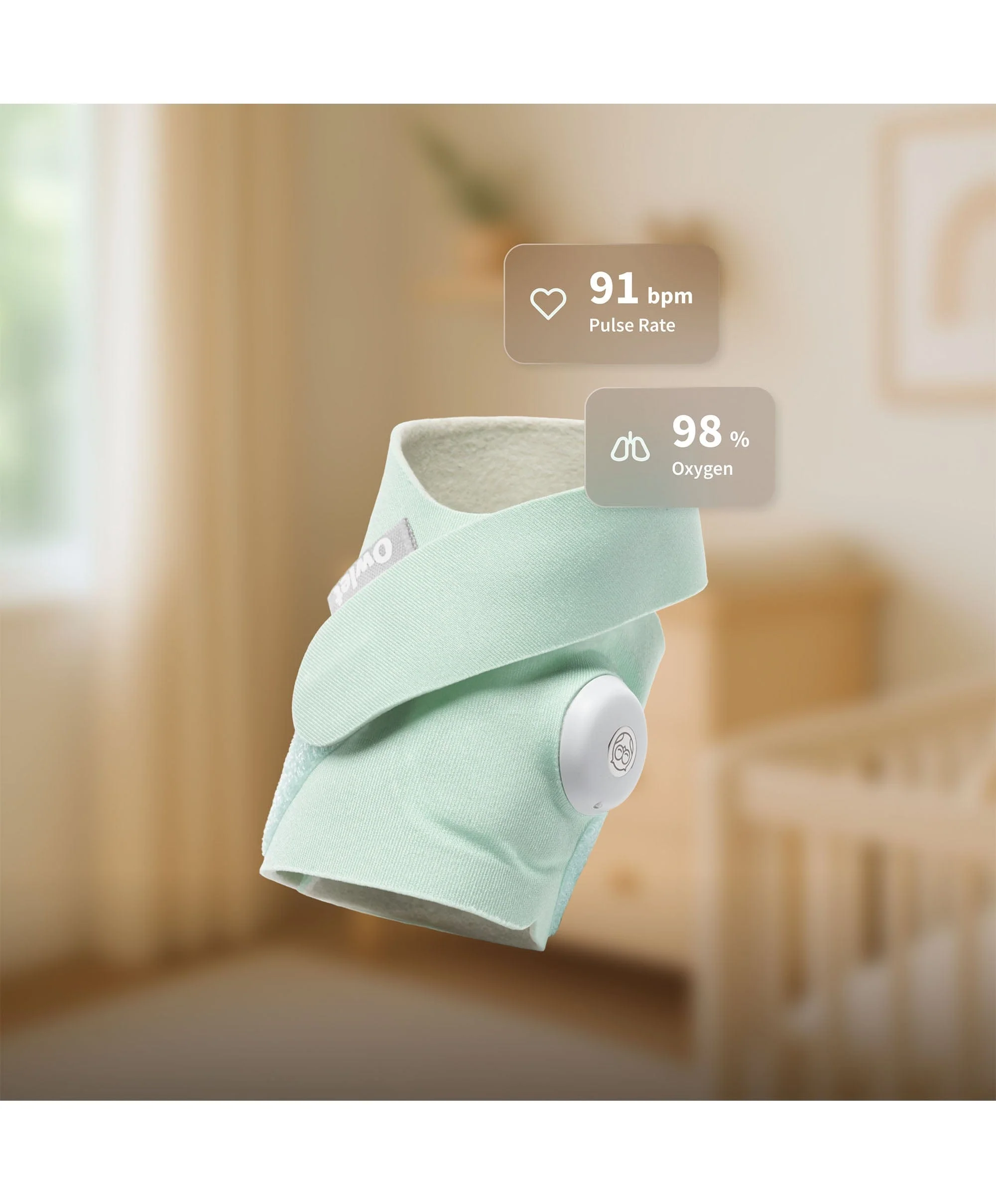 Owlet Dream Sock™ - Mint - Image 2