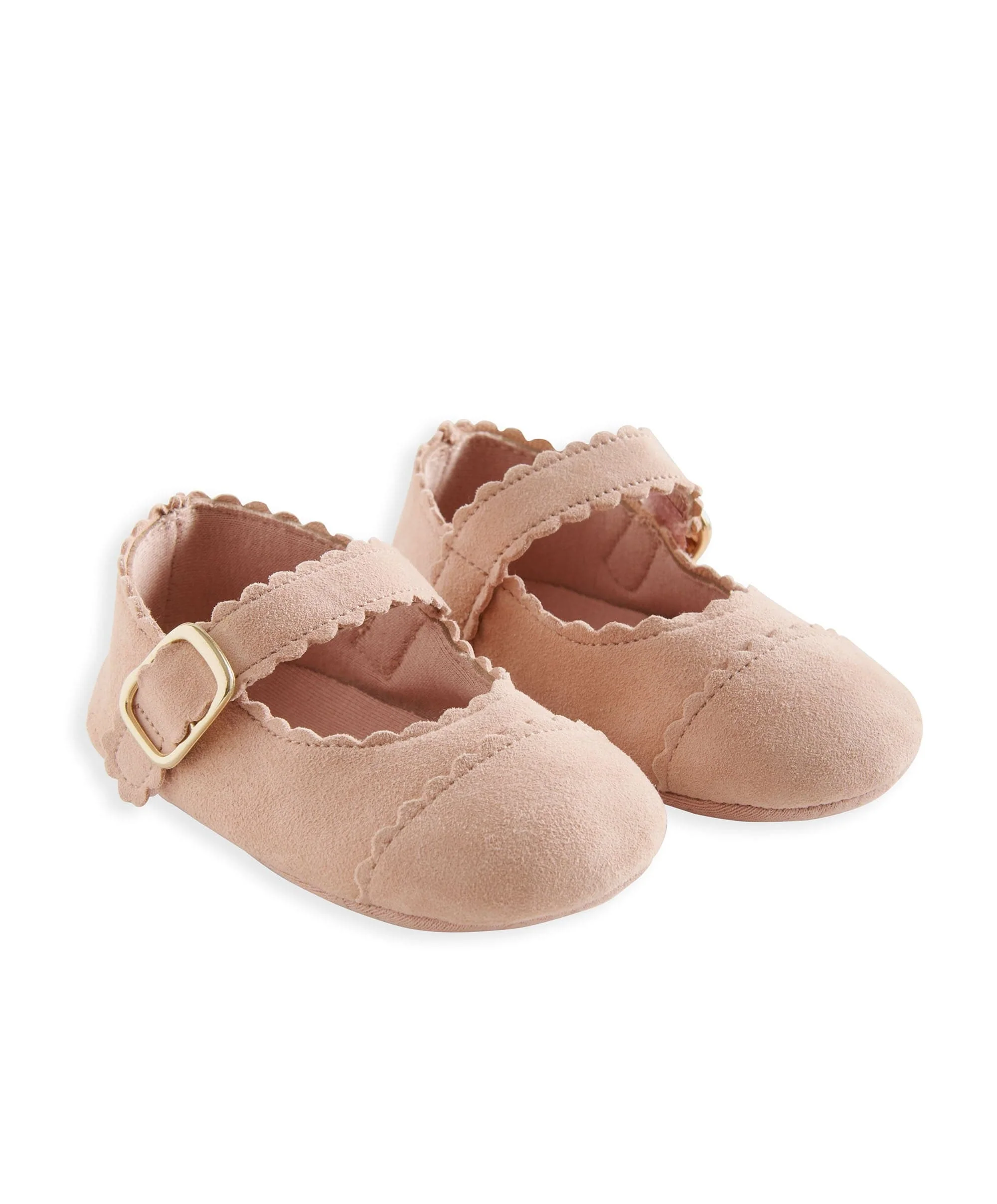 Scallop Pram Shoes - Pink - Image 2