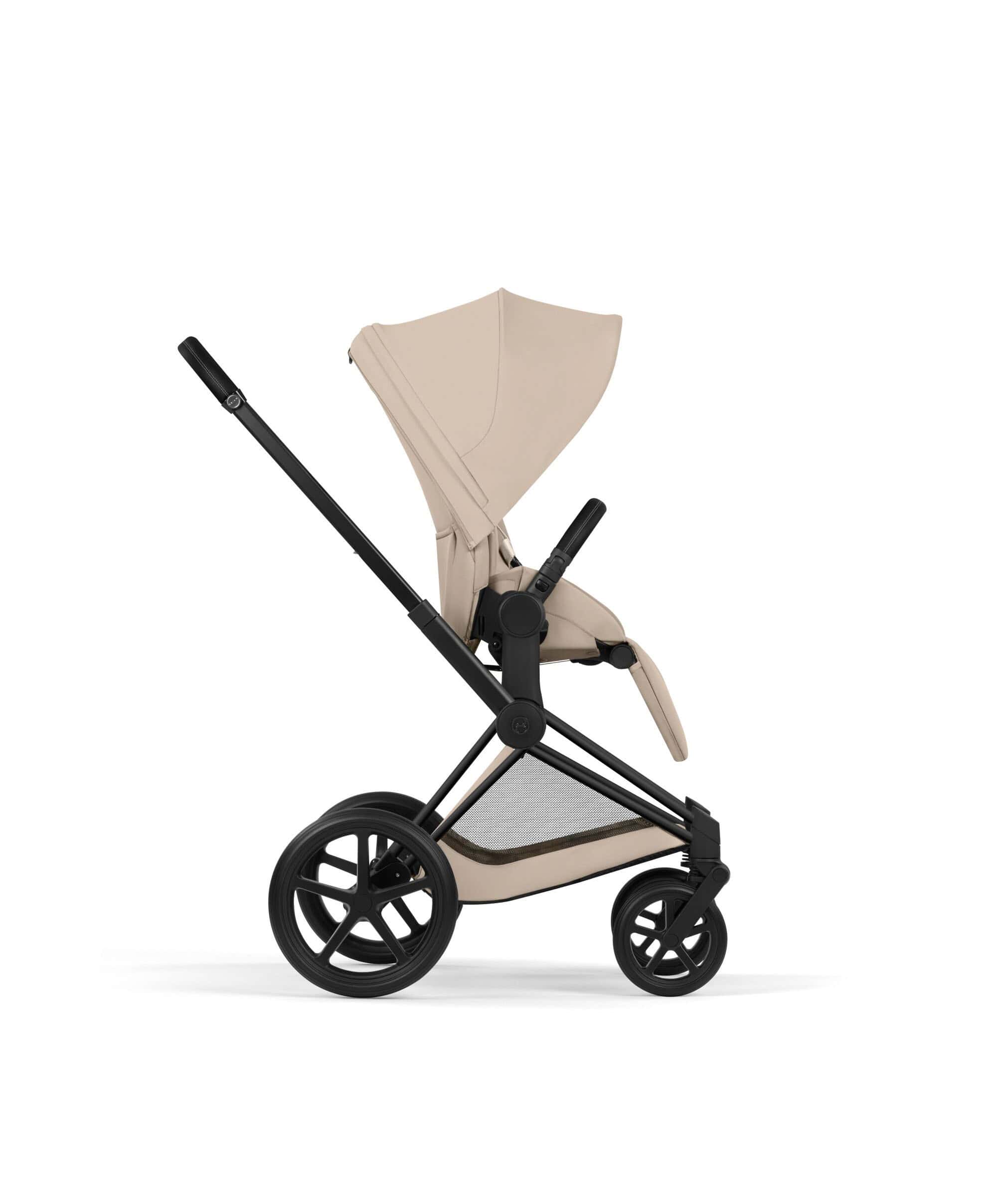 Cybex Priam Ultimate Pushchair Bundle With Cybex Cloud T Plus - Black/Cozy Beige - Image 3