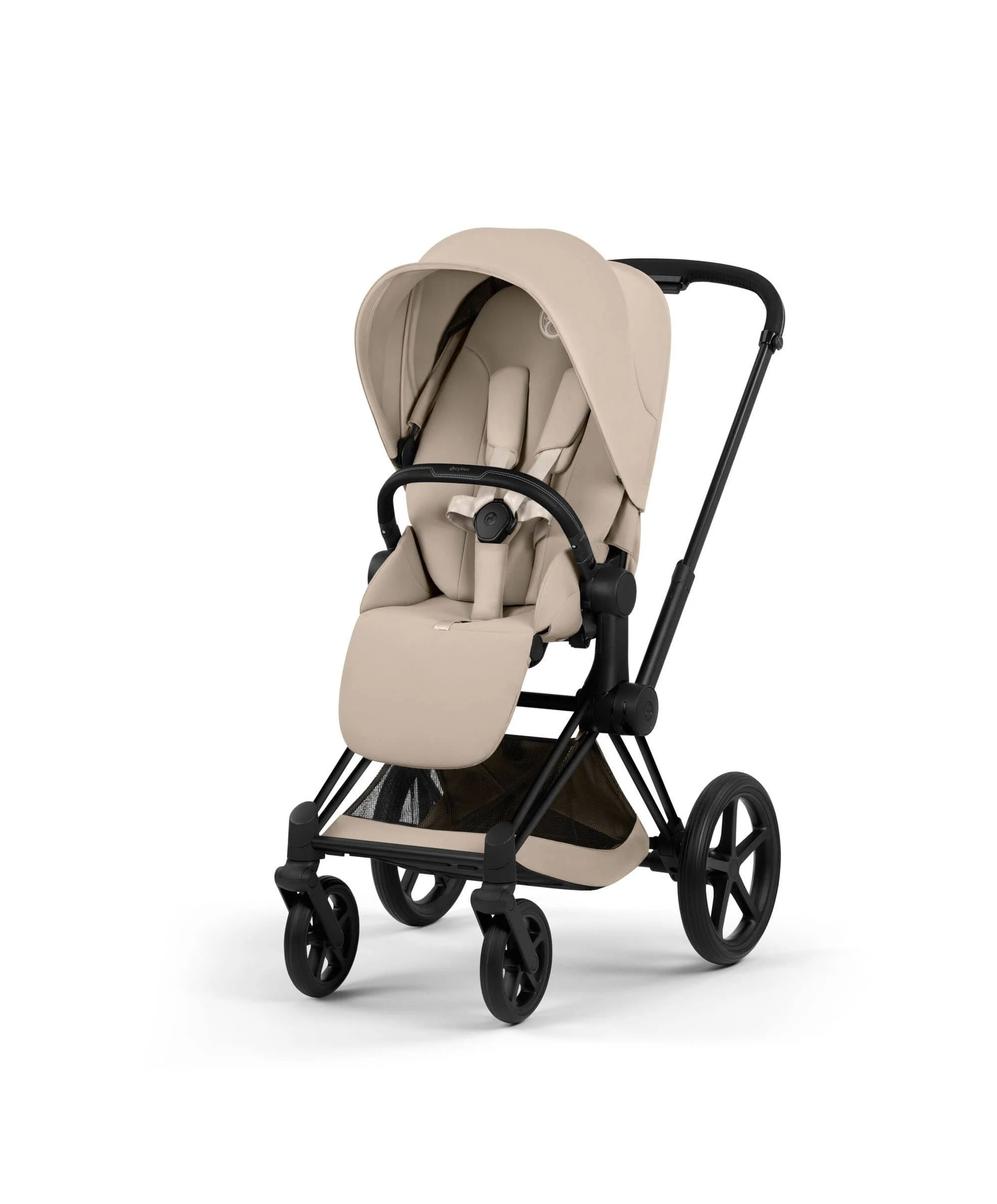 Cybex Priam Ultimate Pushchair Bundle With Cybex Cloud T Plus & Cybex Sirona T I-Size Plus Car Seat & Base - Black/Cozy Beige - Image 2