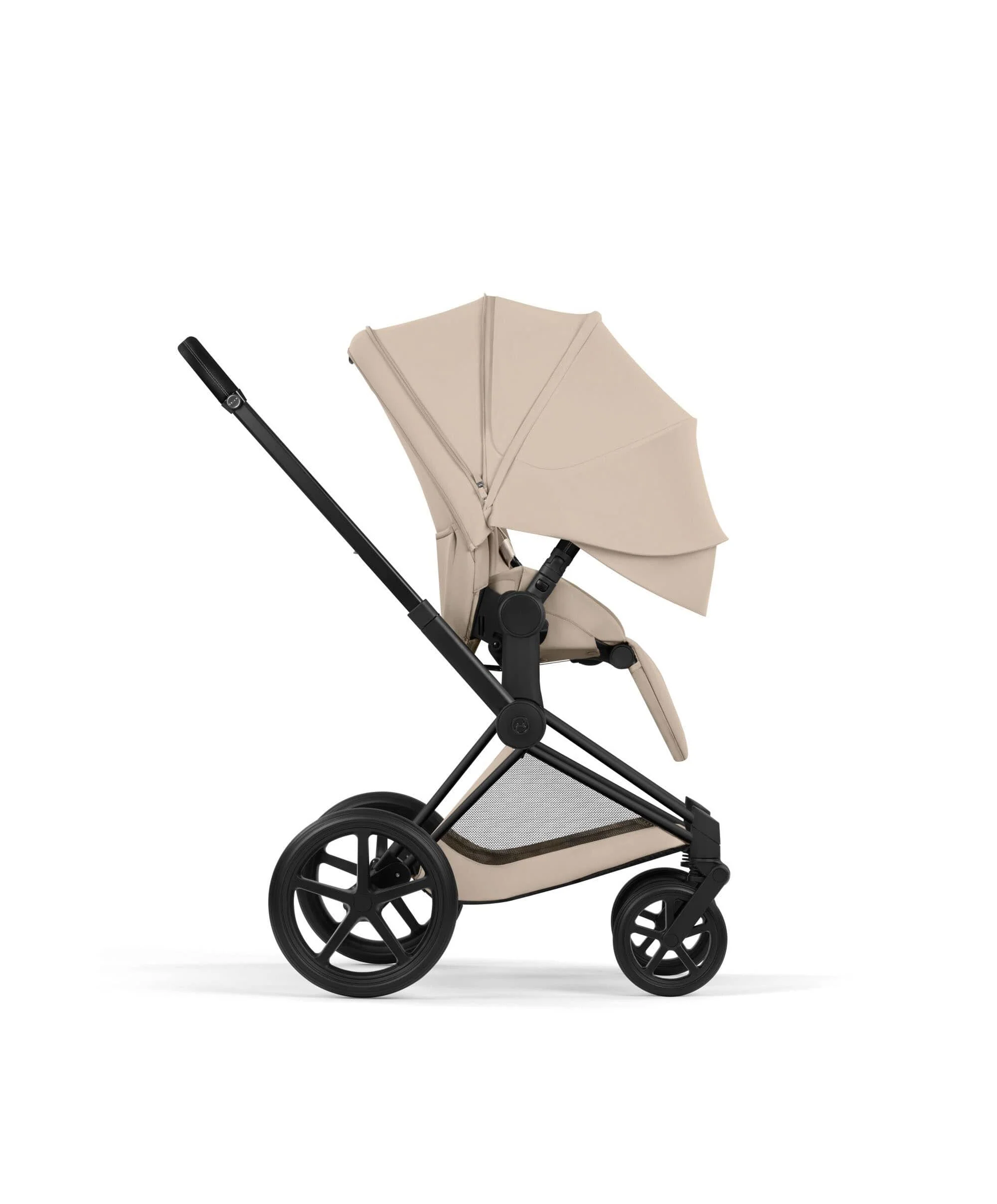 Cybex Priam Ultimate Pushchair Bundle With Cybex Cloud T Plus & Cybex Sirona T I-Size Plus Car Seat & Base - Black/Cozy Beige - Image 4