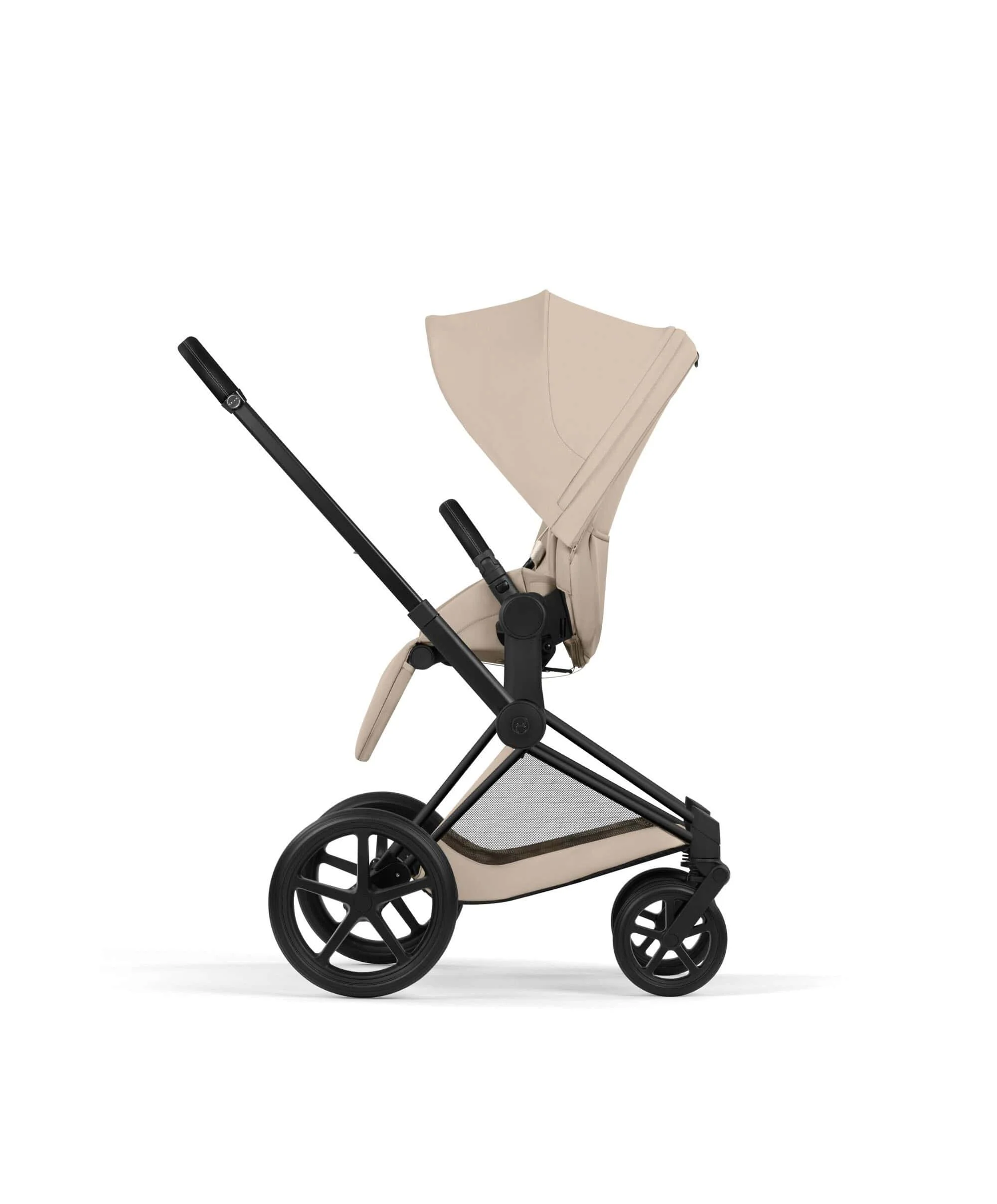 Cybex Priam Ultimate Pushchair Bundle With Cybex Cloud T Plus & Cybex Sirona T I-Size Plus Car Seat & Base - Black/Cozy Beige - Image 5