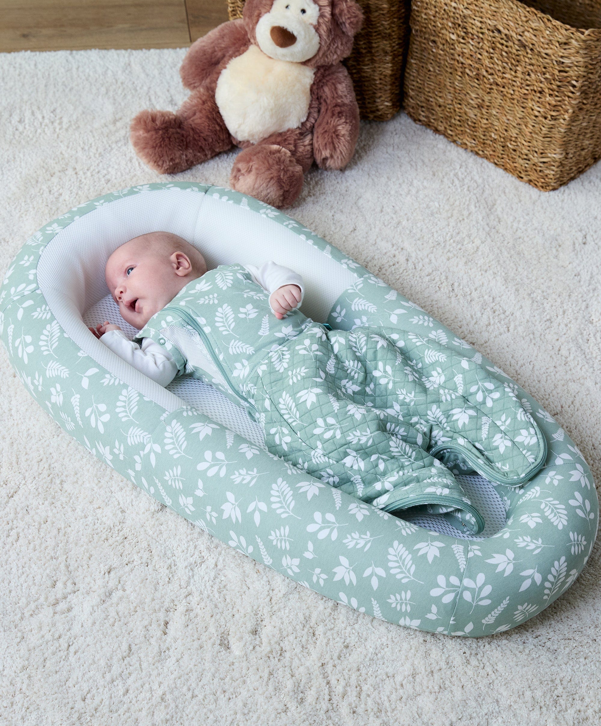 Purflo Sleep Tight Baby Bed - Fern - Image 6