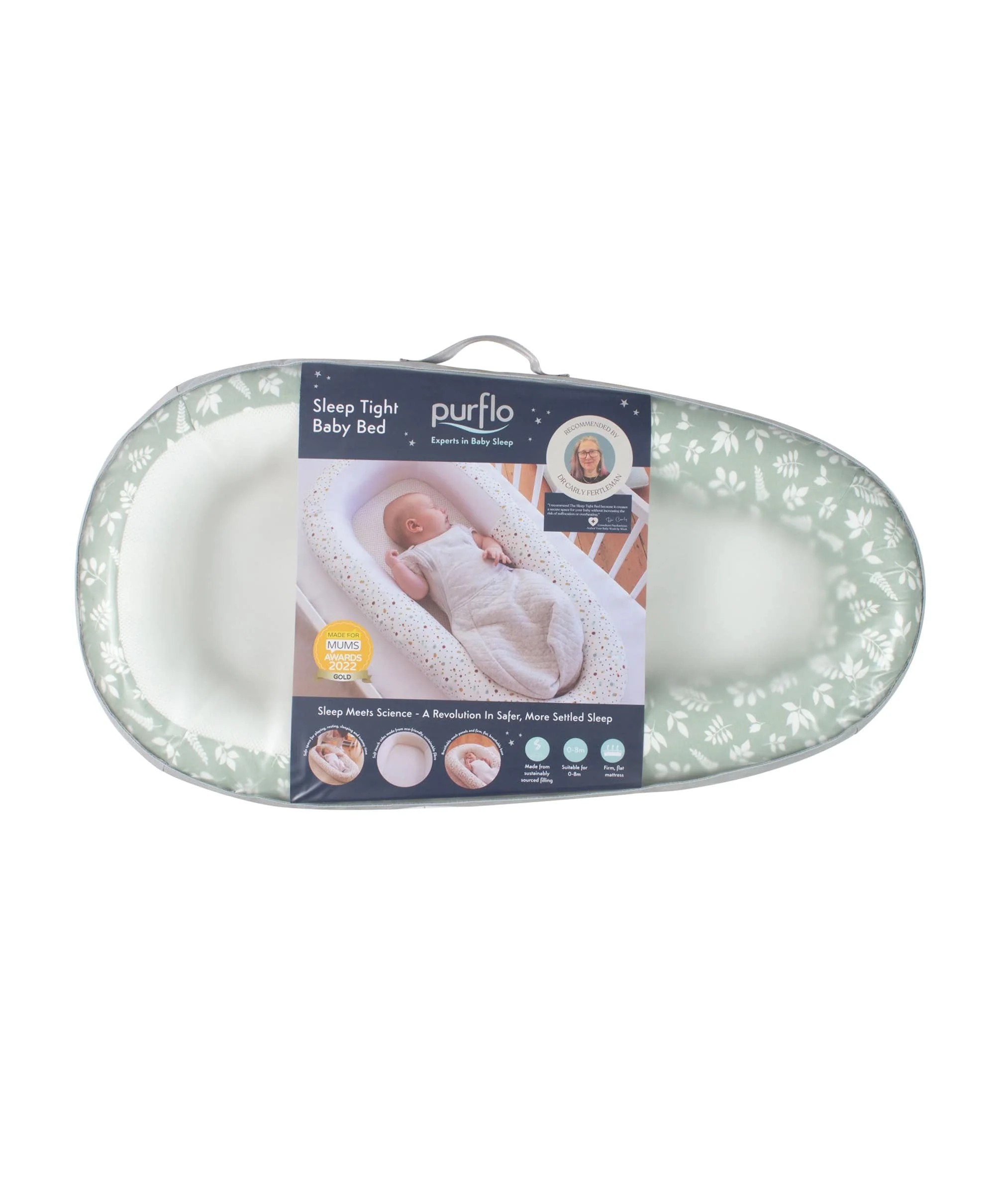 Purflo Sleep Tight Baby Bed - Fern - Image 9