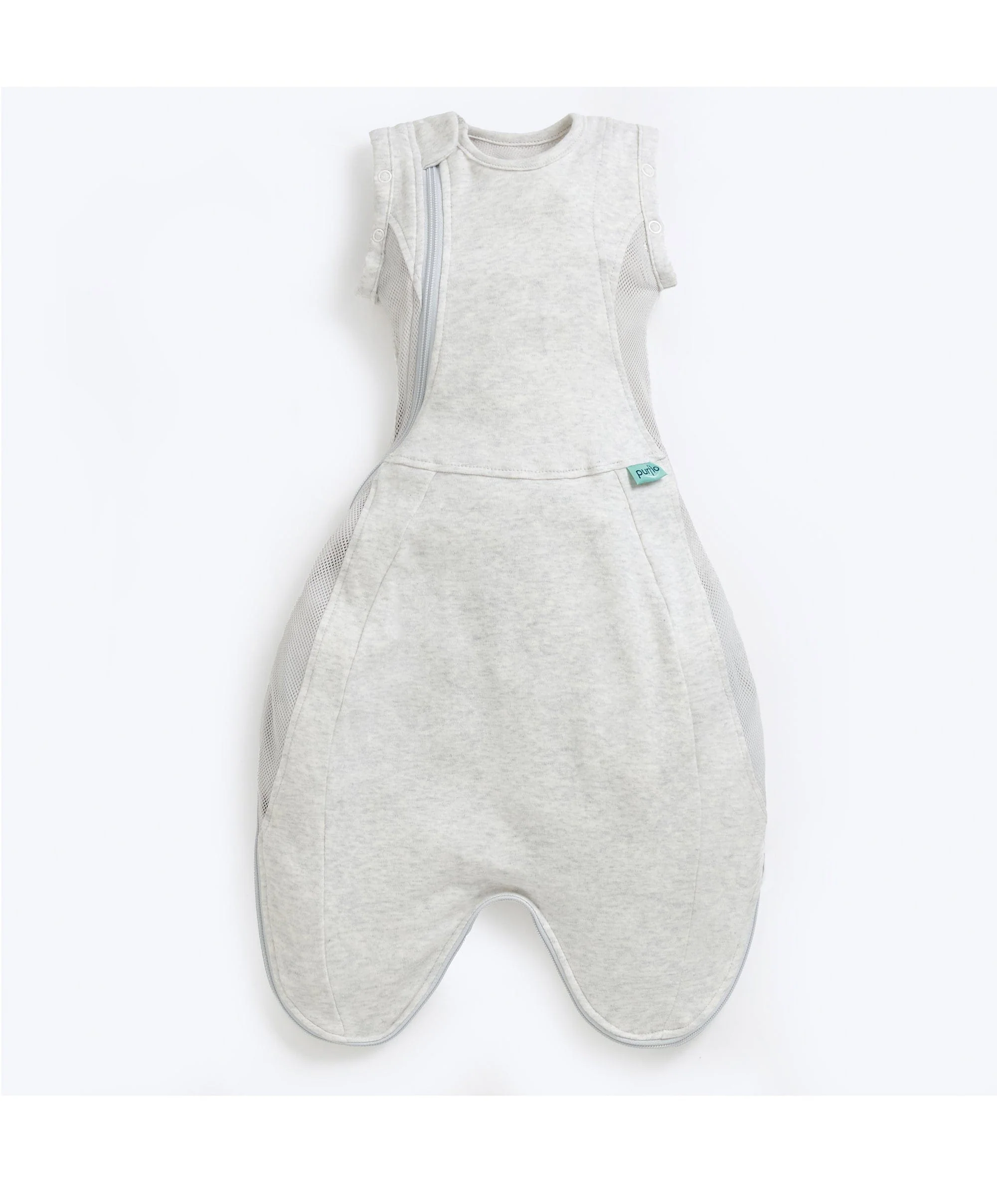 Purflo Swaddle to Sleep Bag 0-4 Months (0.5 Tog) - Minimal Grey - Image 4