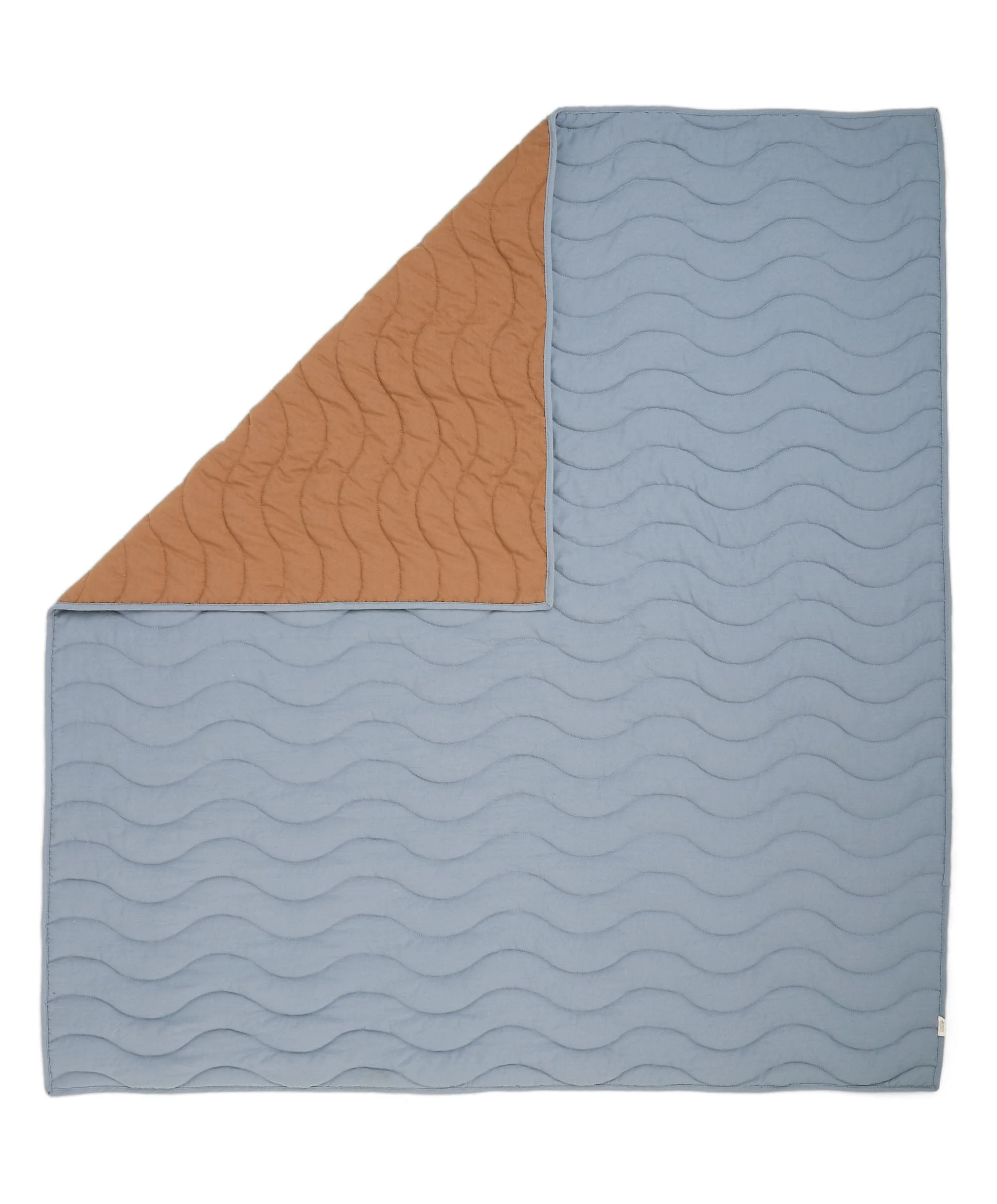 Quilt (3 Tog) - Blue Mustard Wave - Image 5
