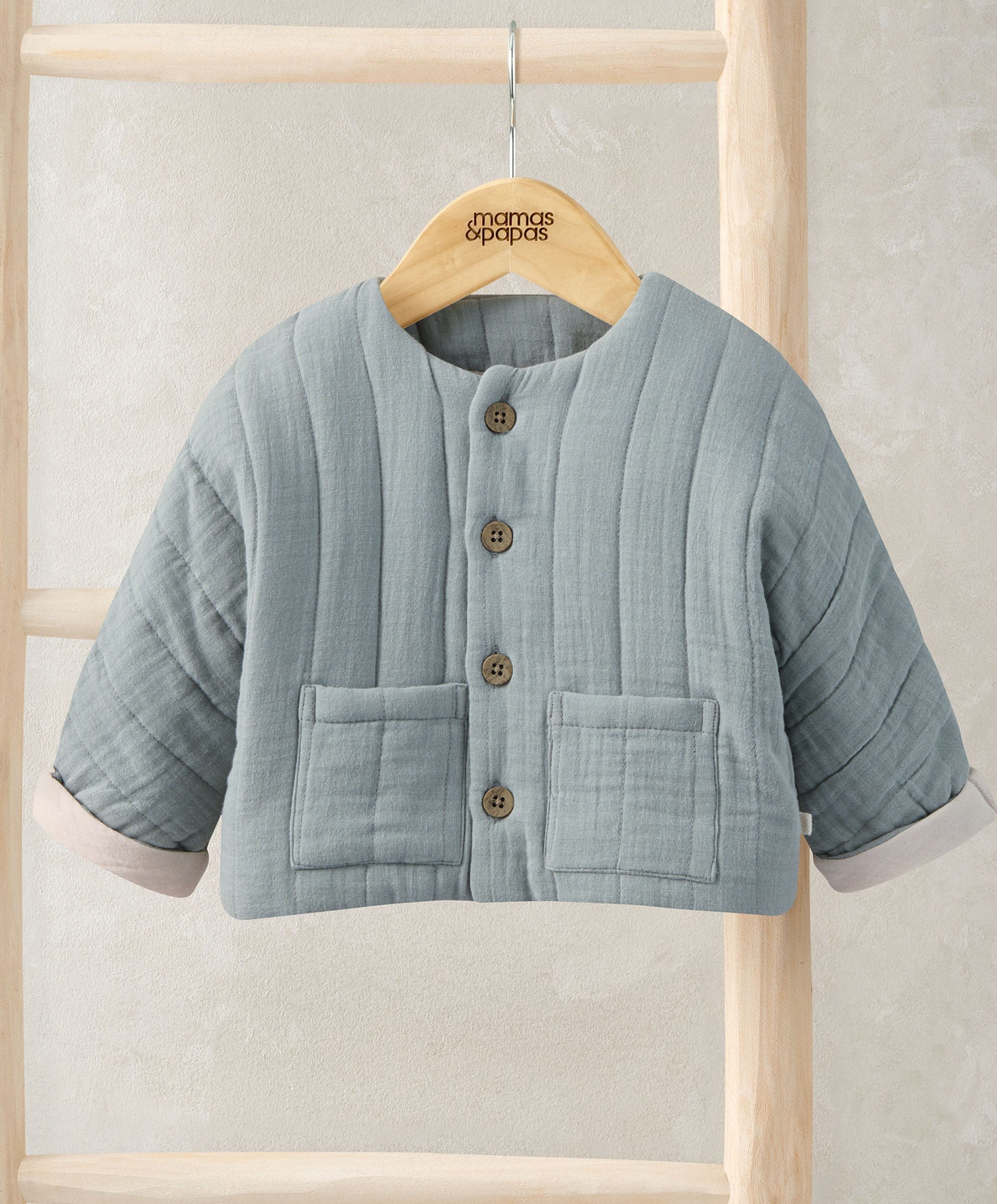 Blue Quilted Jacket