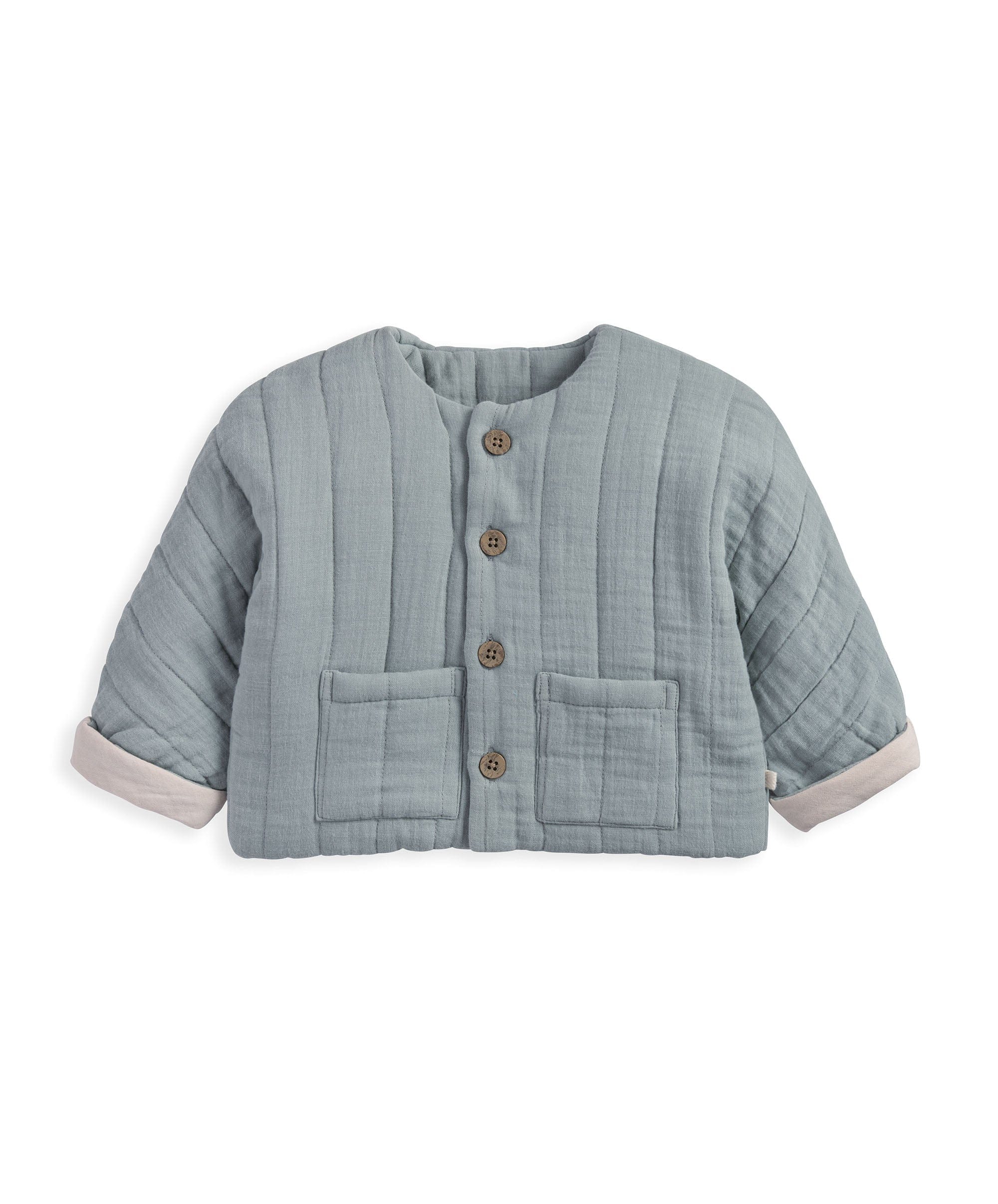 Blue Quilted Jacket - Image 4