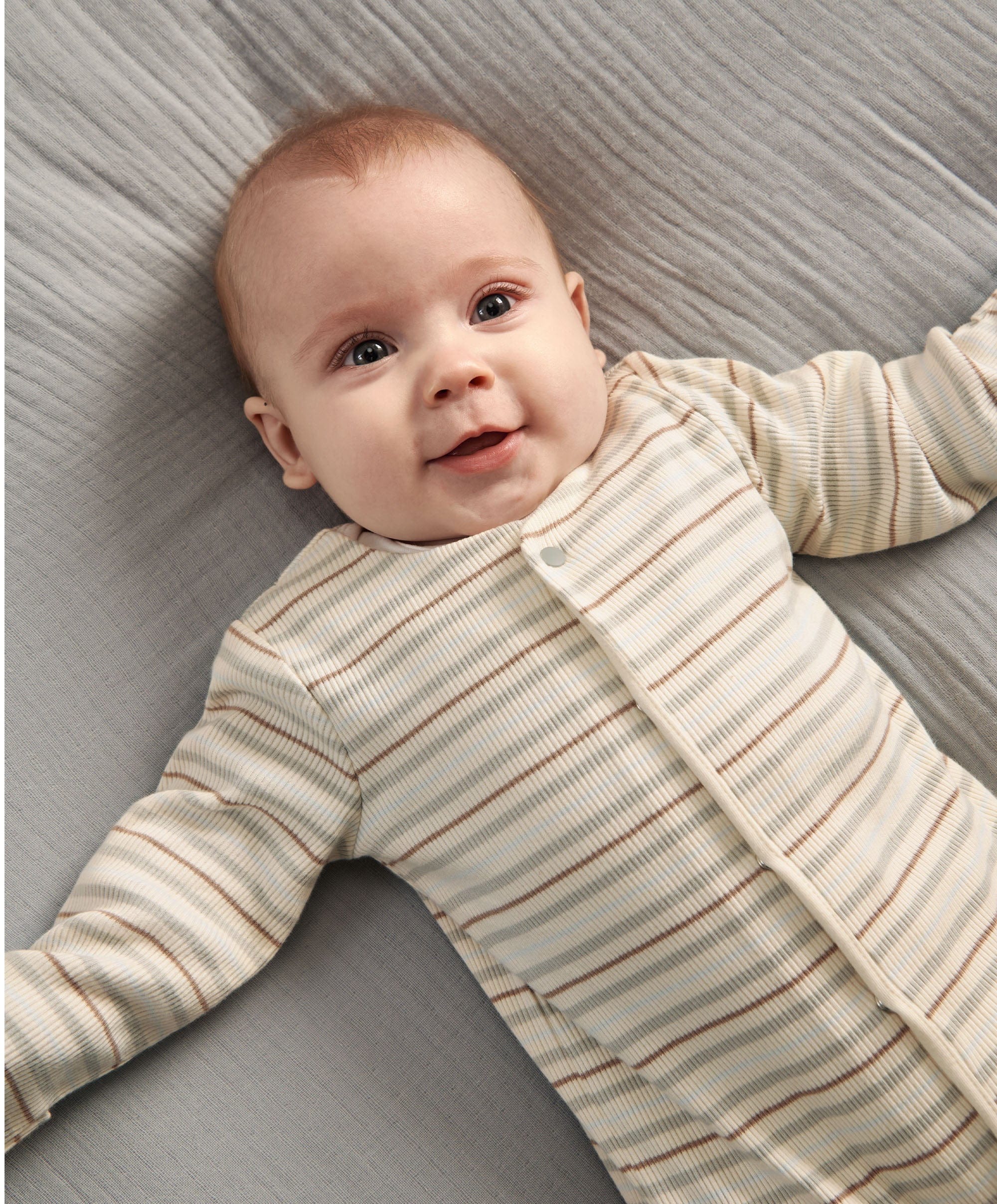 Ribbed Stripe Sleepsuit - Image 2