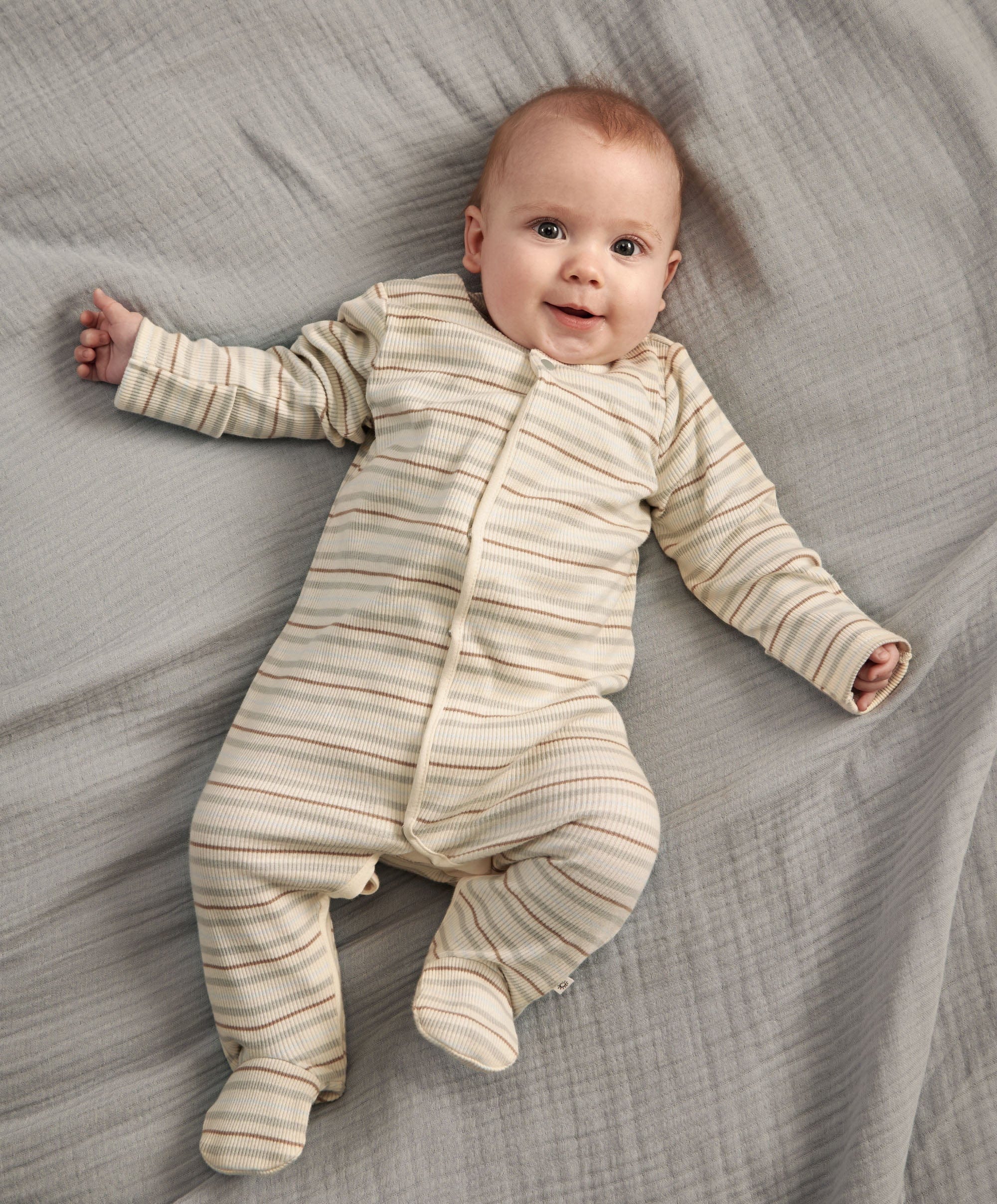 Ribbed Stripe Sleepsuit - Image 3