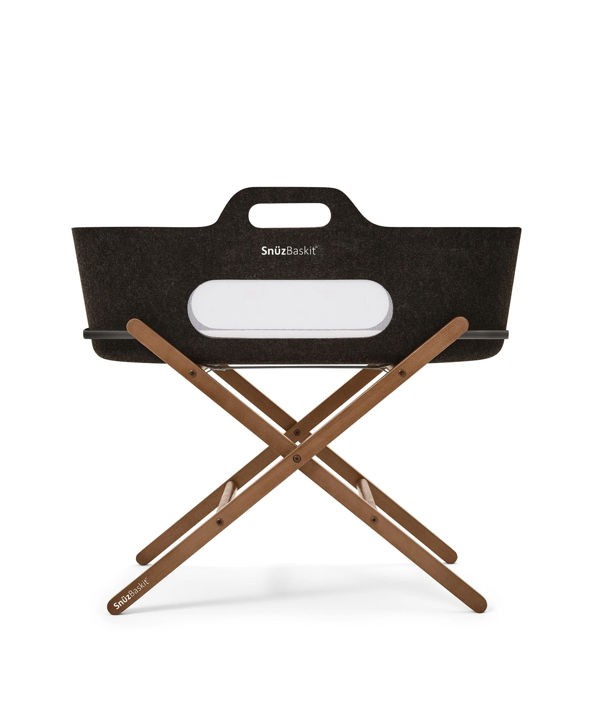 SnuzBaskit Moses Basket & Stand - Graphite/Walnut - Image 7