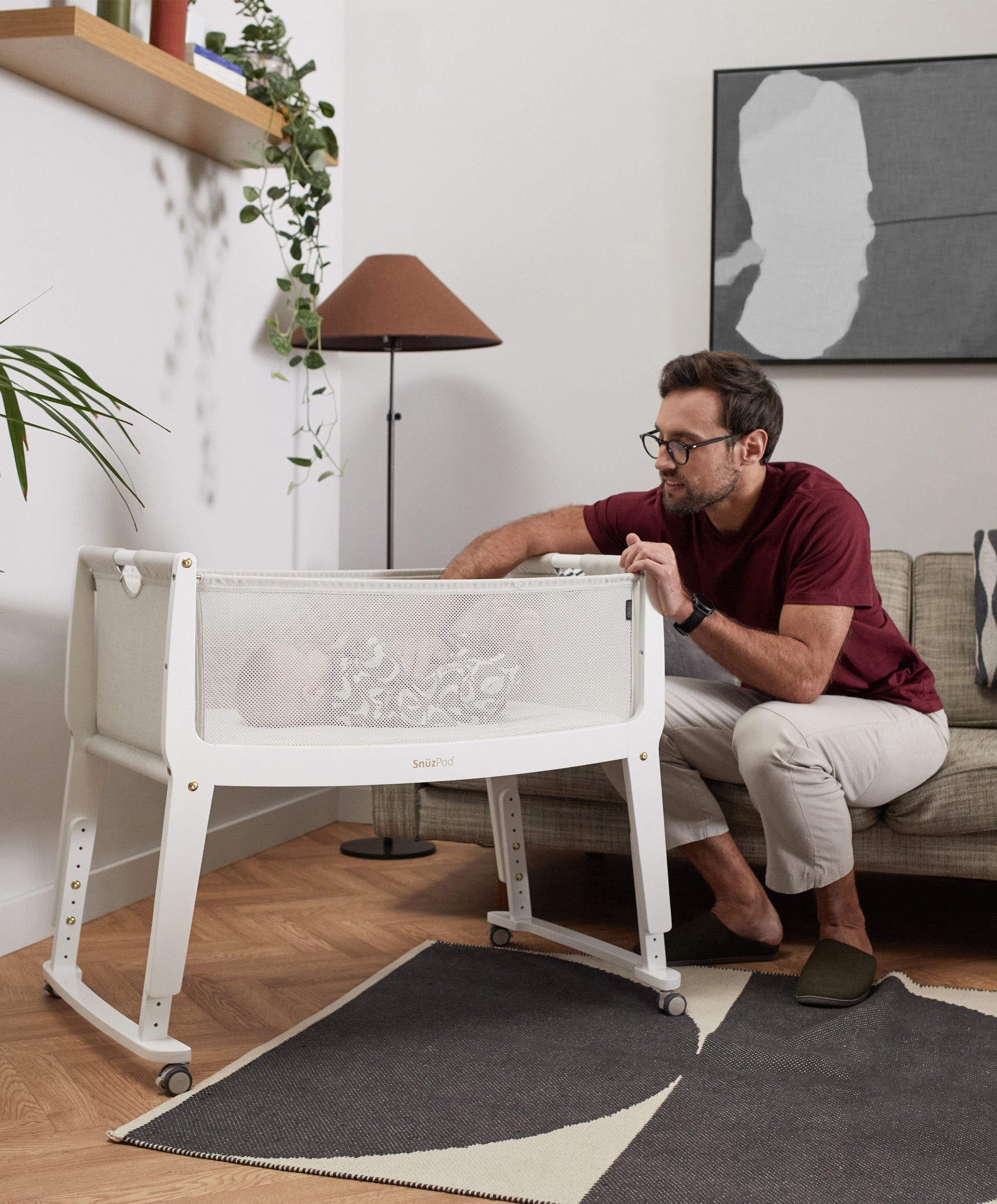 SnuzPod Studio Bedside Crib - Paris - Image 5