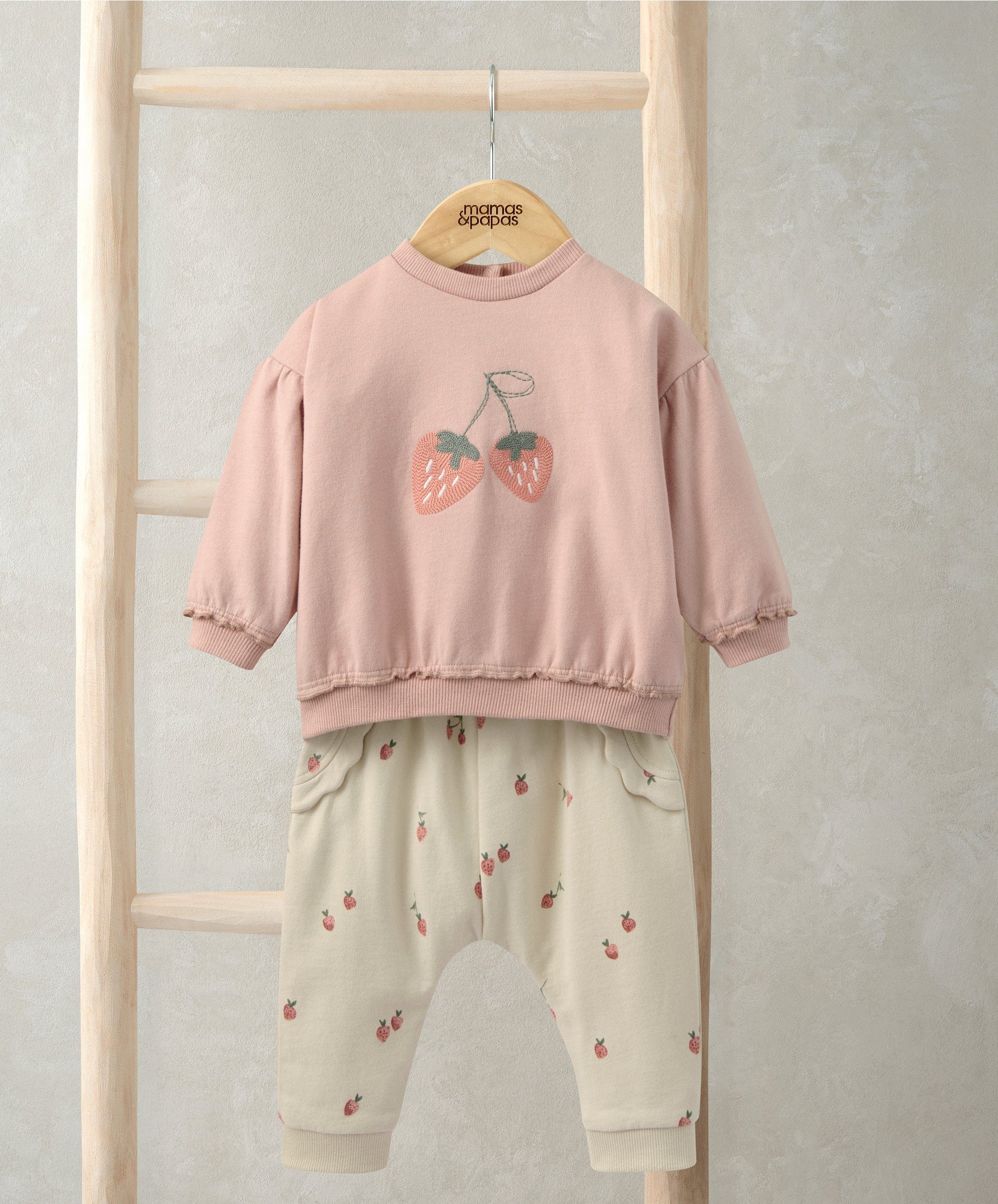 Strawberry Top and Joggers Outfit Set