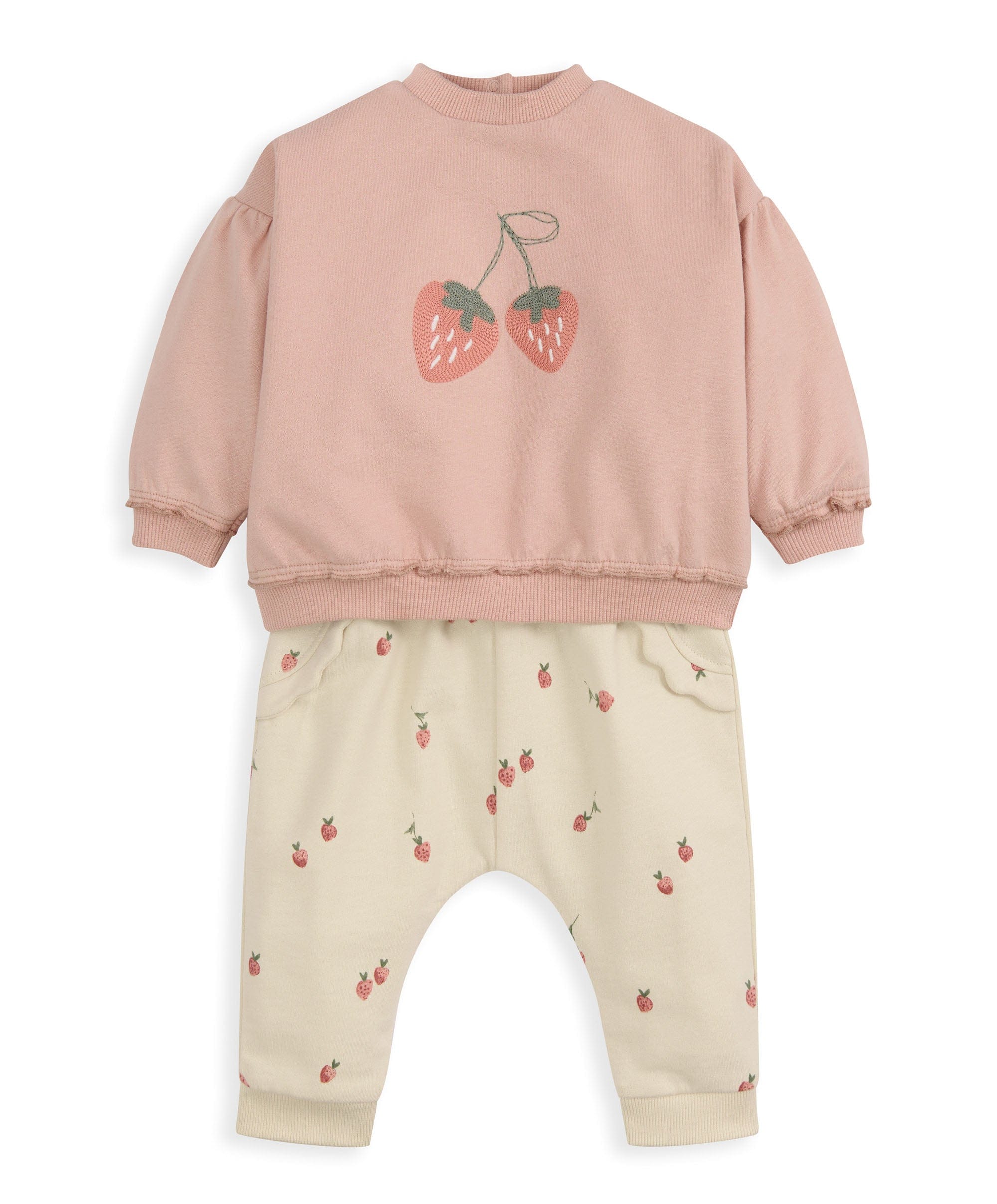 Strawberry Top and Joggers Outfit Set - Image 2