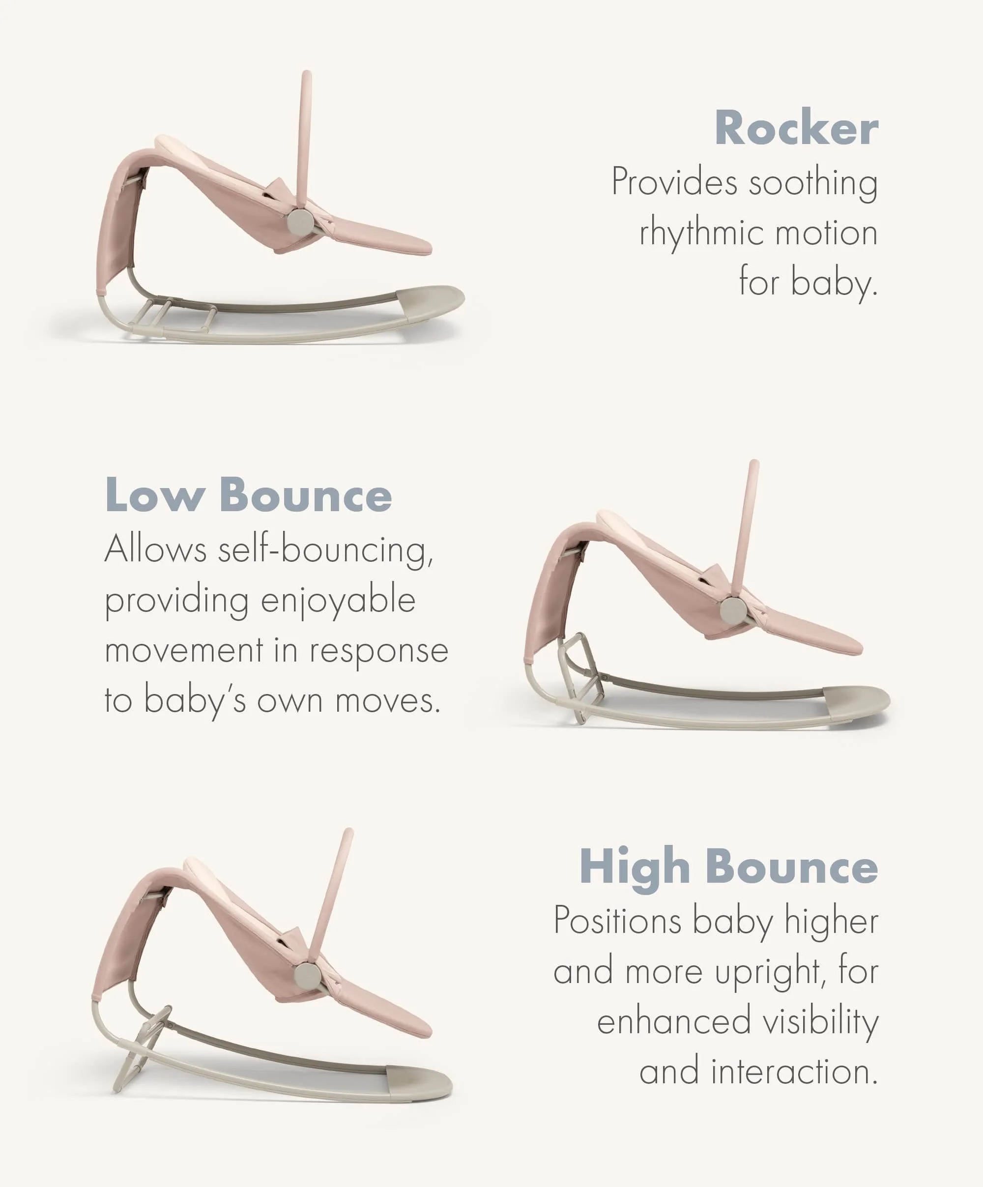 Tempo 3-in-1 Rocker/Bouncer - Blush - Image 12