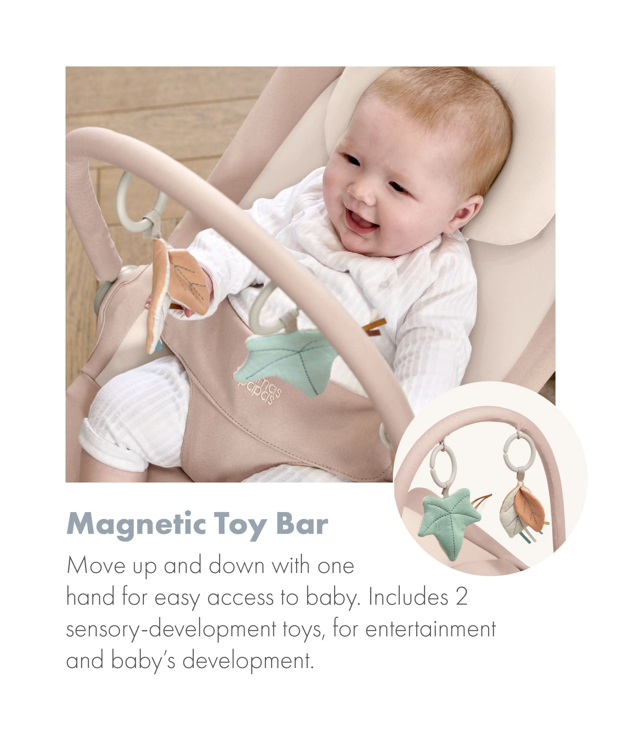 Tempo 3-in-1 Rocker/Bouncer - Blush - Image 15