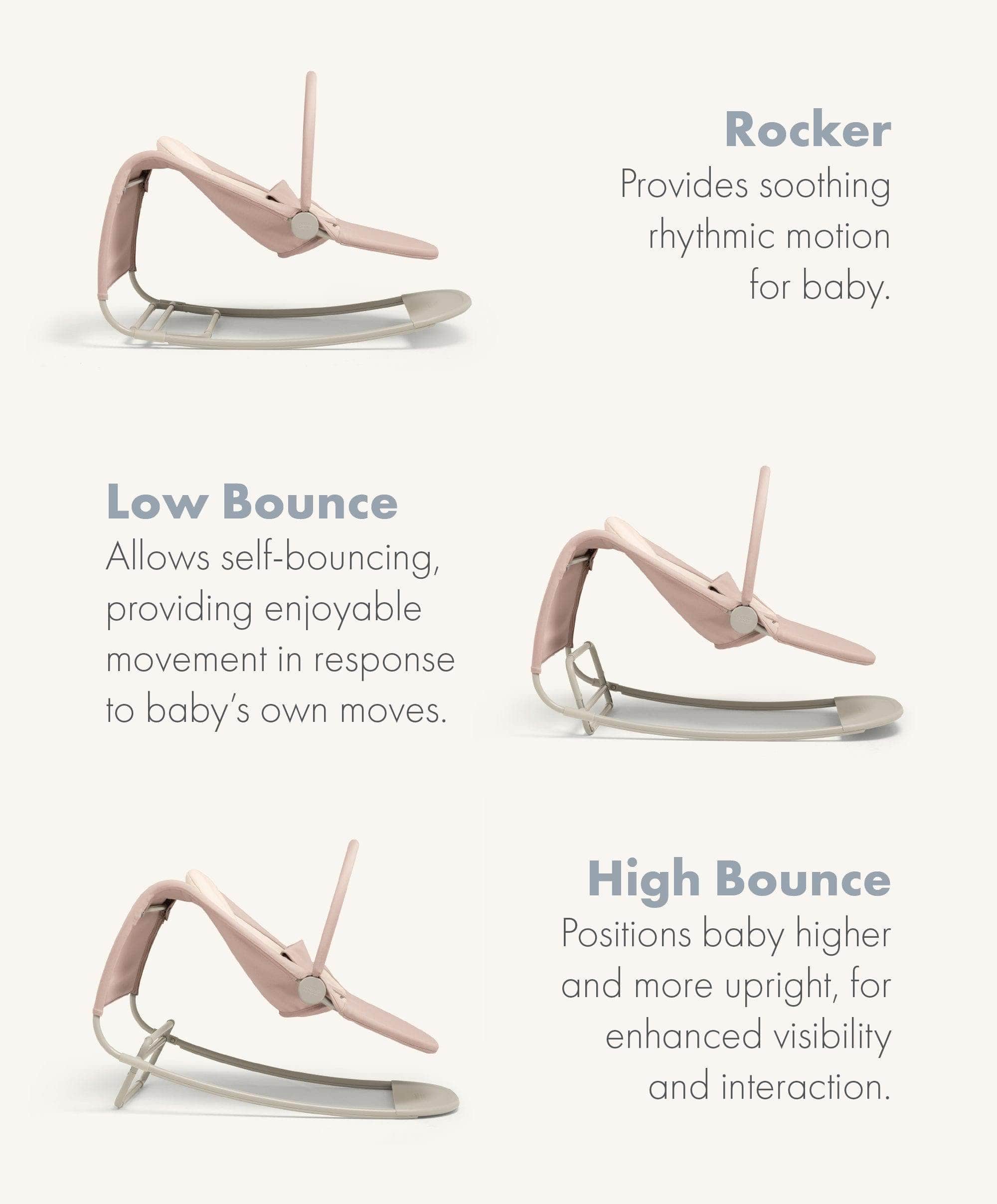 Tempo 3-in-1 Rocker/Bouncer - Blush - Image 4
