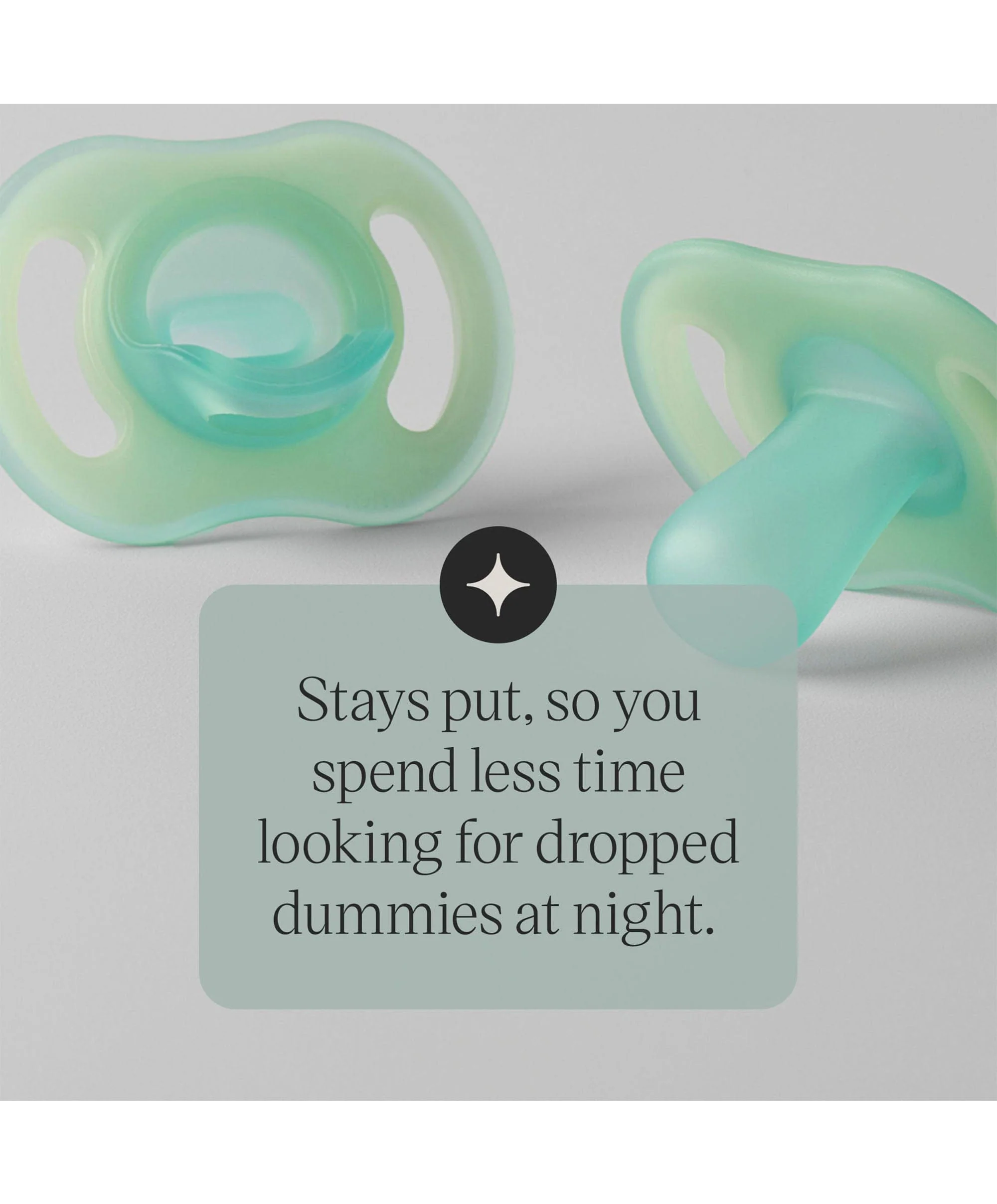 Tommee Tippee Ultra-light StayPut Night Glow Soother  0-6m  (2 Pack) - Image 7