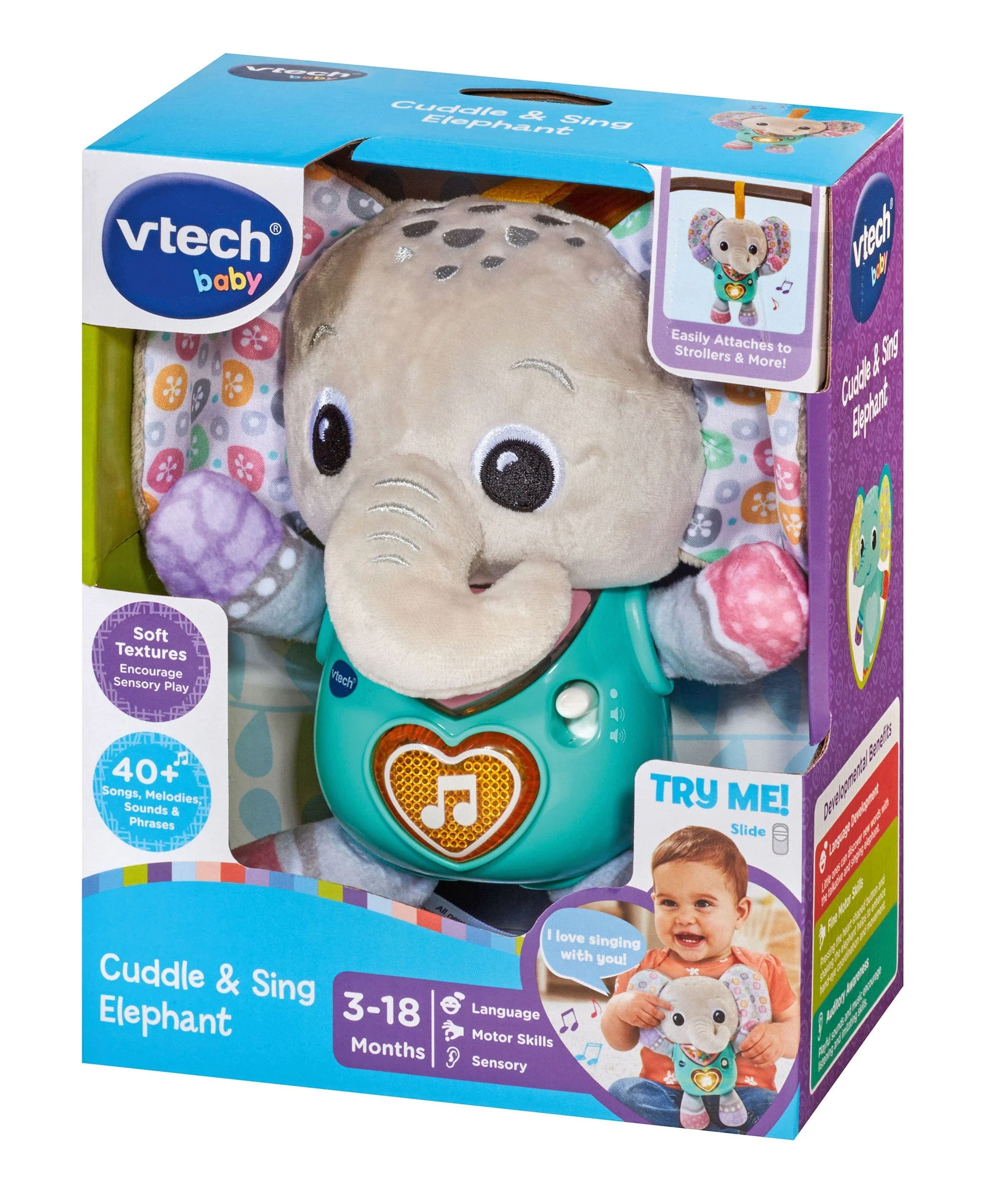 VTech Cuddle & Sing Elephant Toy - Image 5