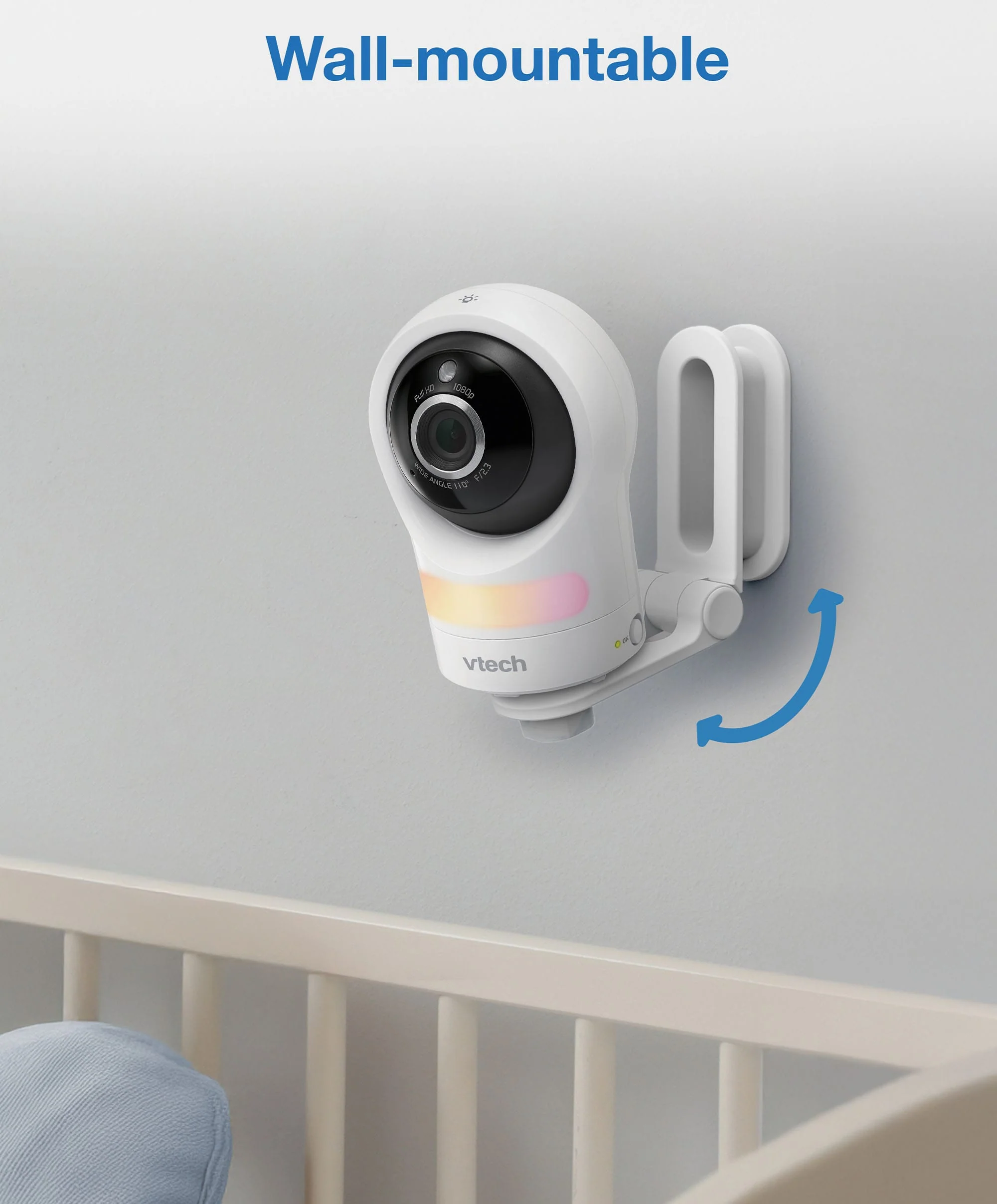 VTech RM4761 5inch Smart Wi-Fi 1080p Pan & Tilt Monitor - White - Image 4