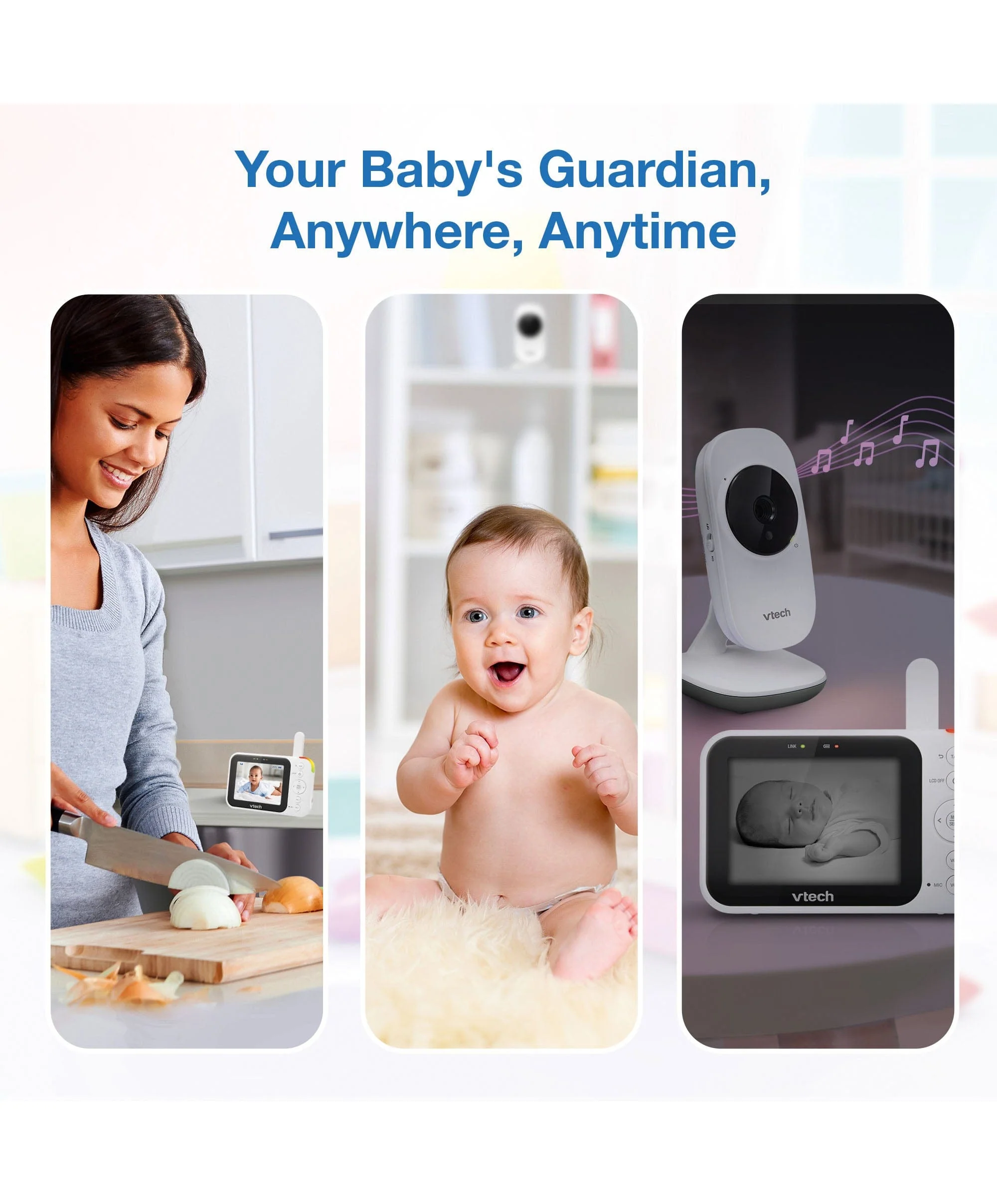 VTech VM4252 3.5 Inch Video Monitor - White - Image 5