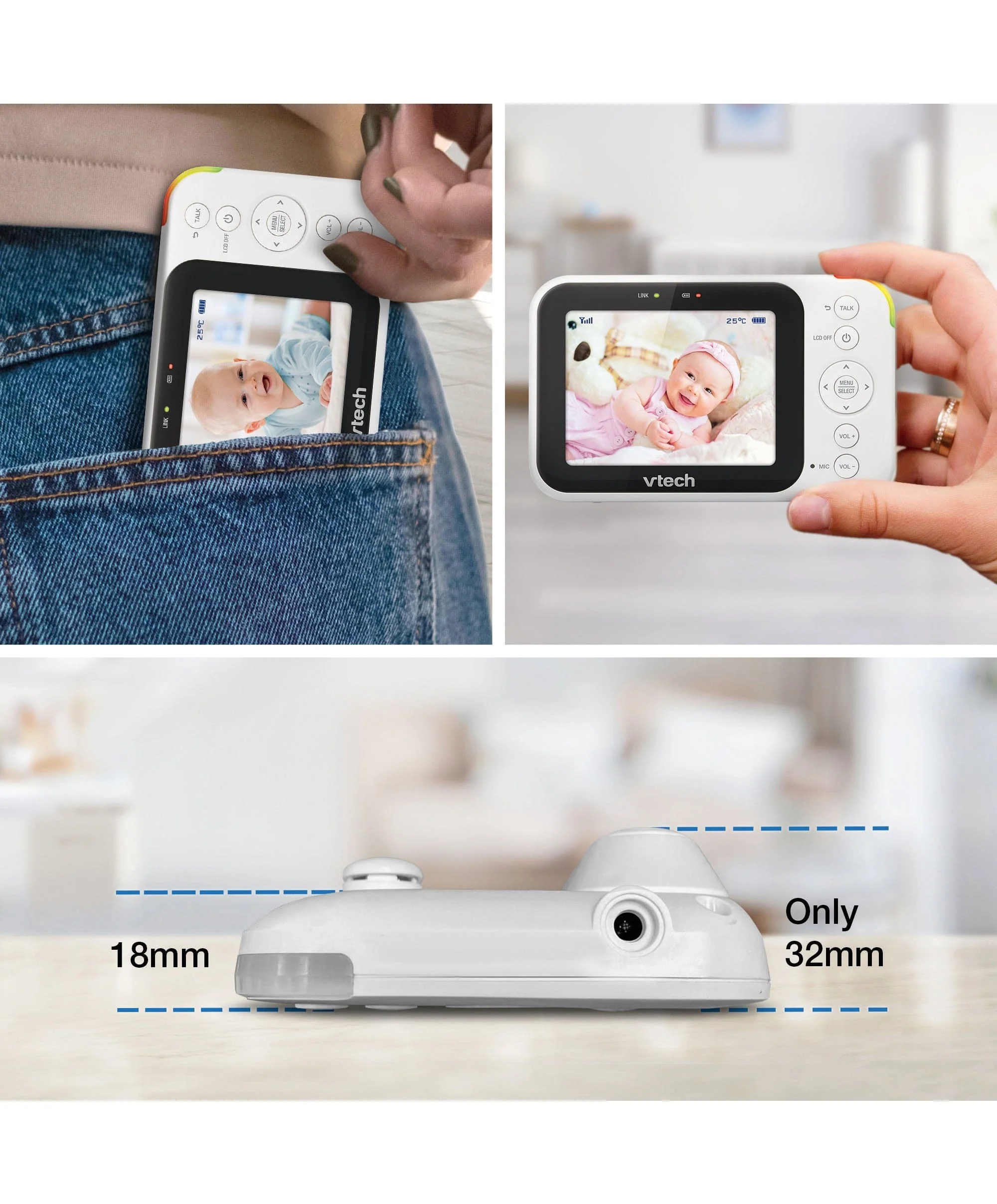VTech VM4252 3.5 Inch Video Monitor - White - Image 7