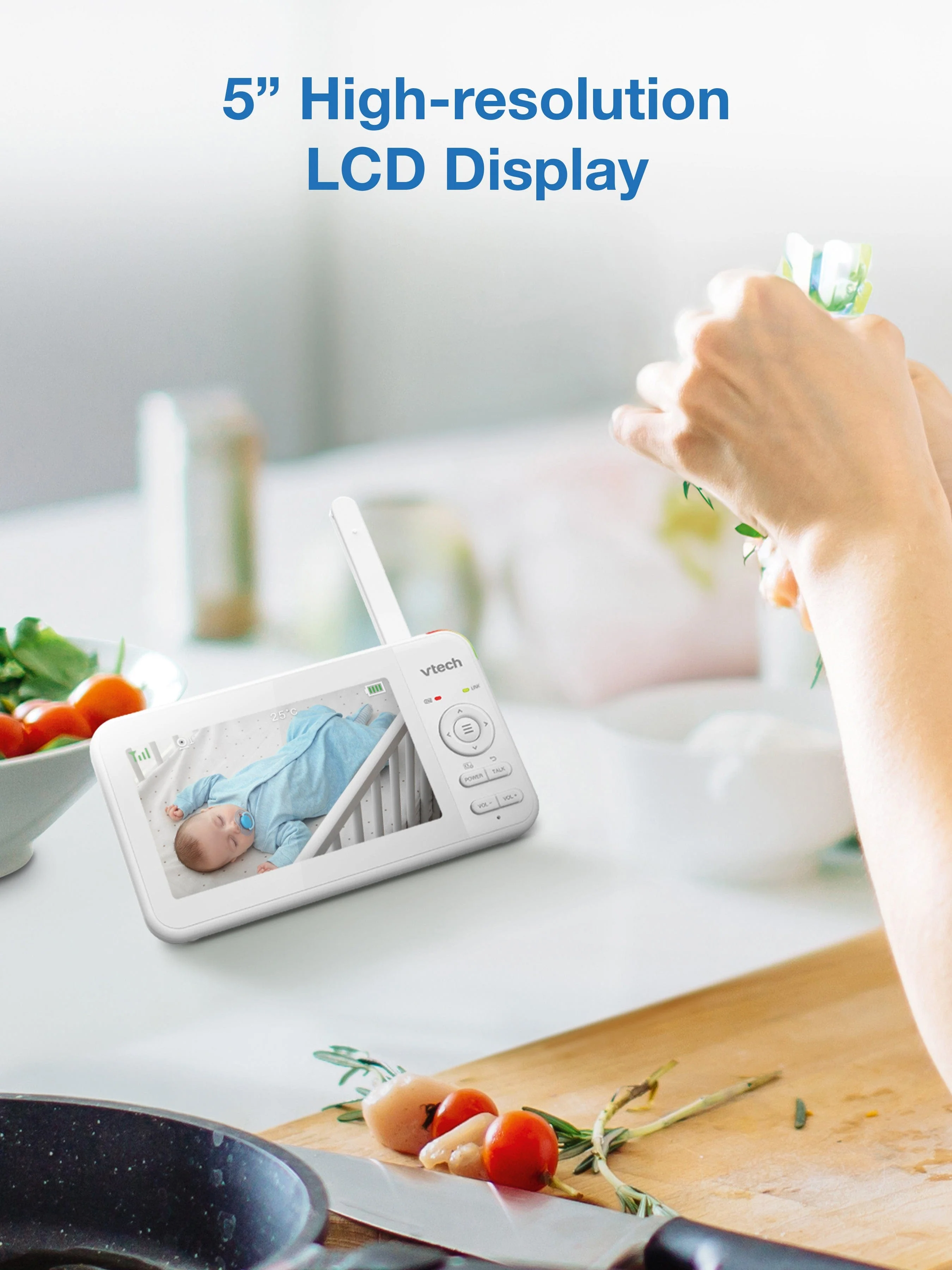 VTech VM5467 5inch Pan & Tilt Video Monitor with Night Light - Image 10
