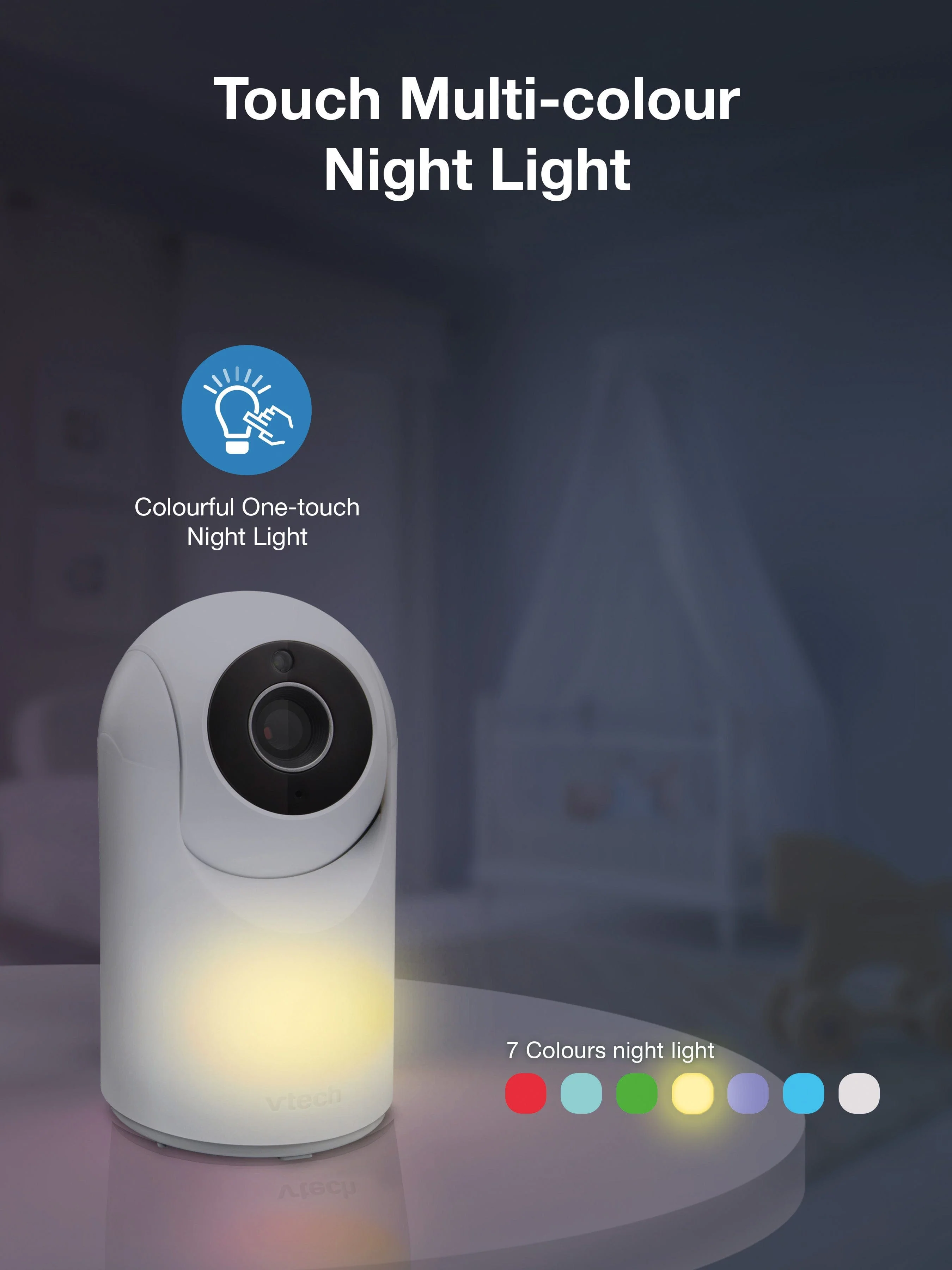 VTech VM5467 5inch Pan & Tilt Video Monitor with Night Light - Image 4