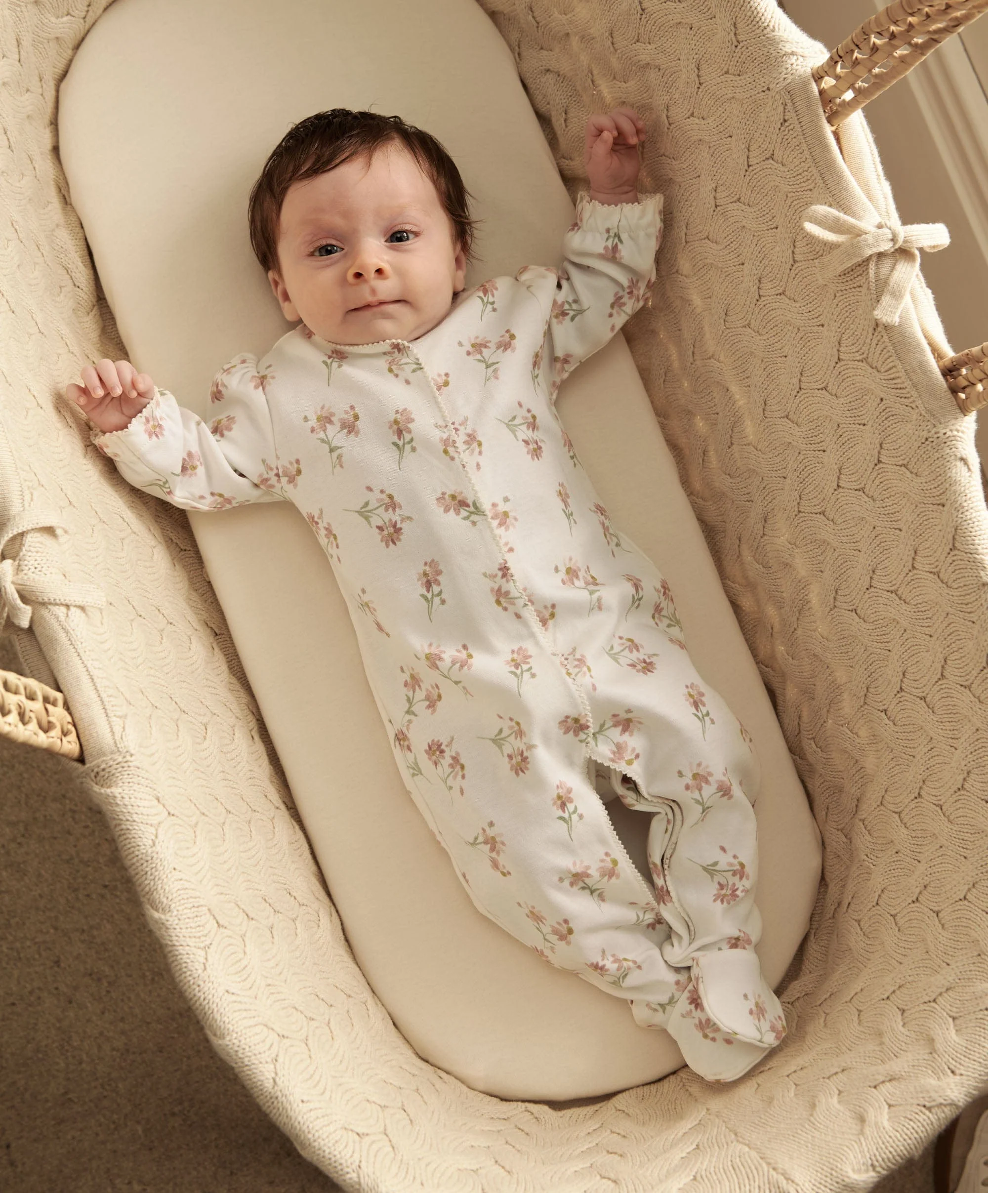 Watercolour Daisy Sleepsuit - Image 2