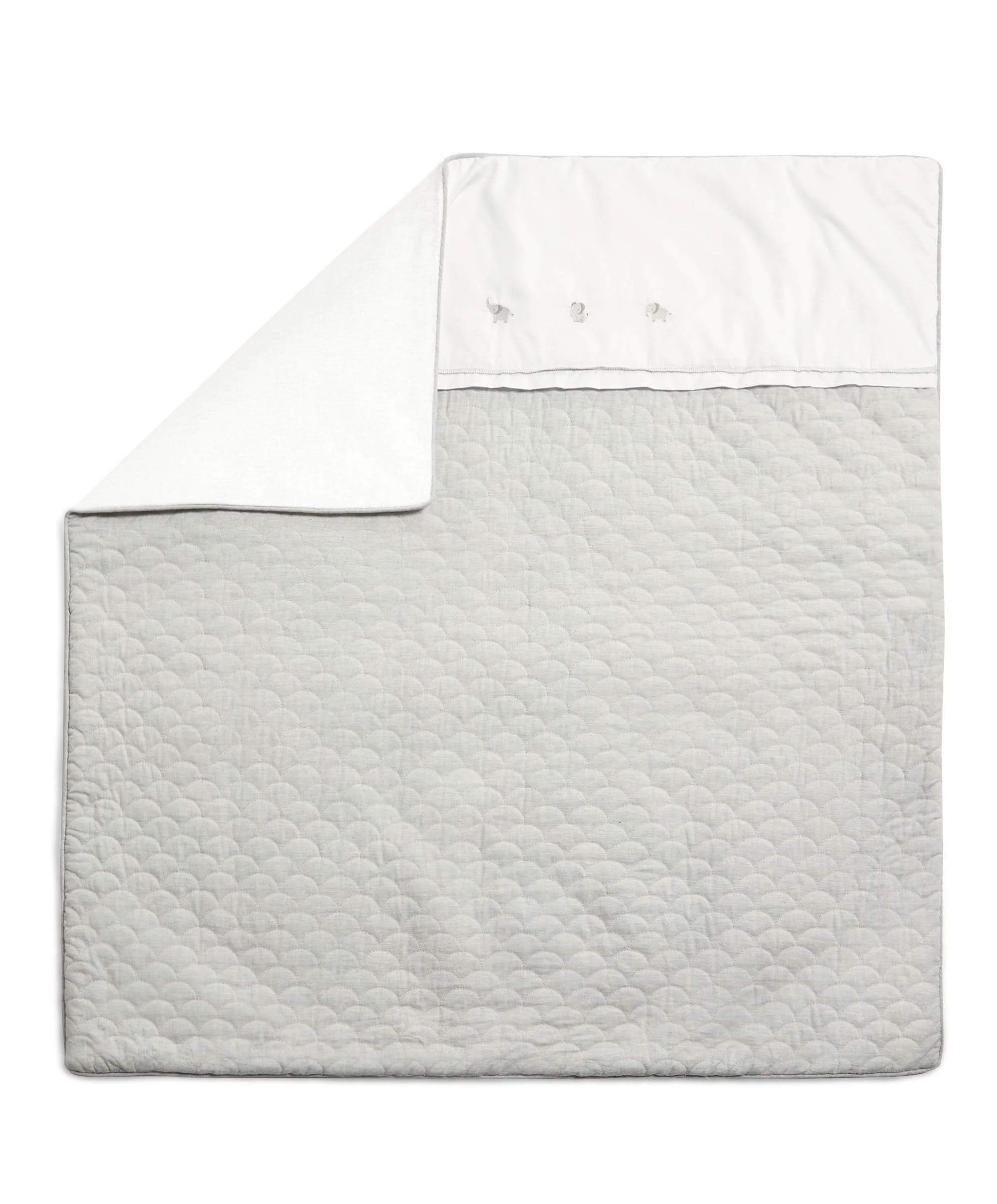 Grey Quilt (2.5 Tog) - Welcome to the World Elephant - Image 5